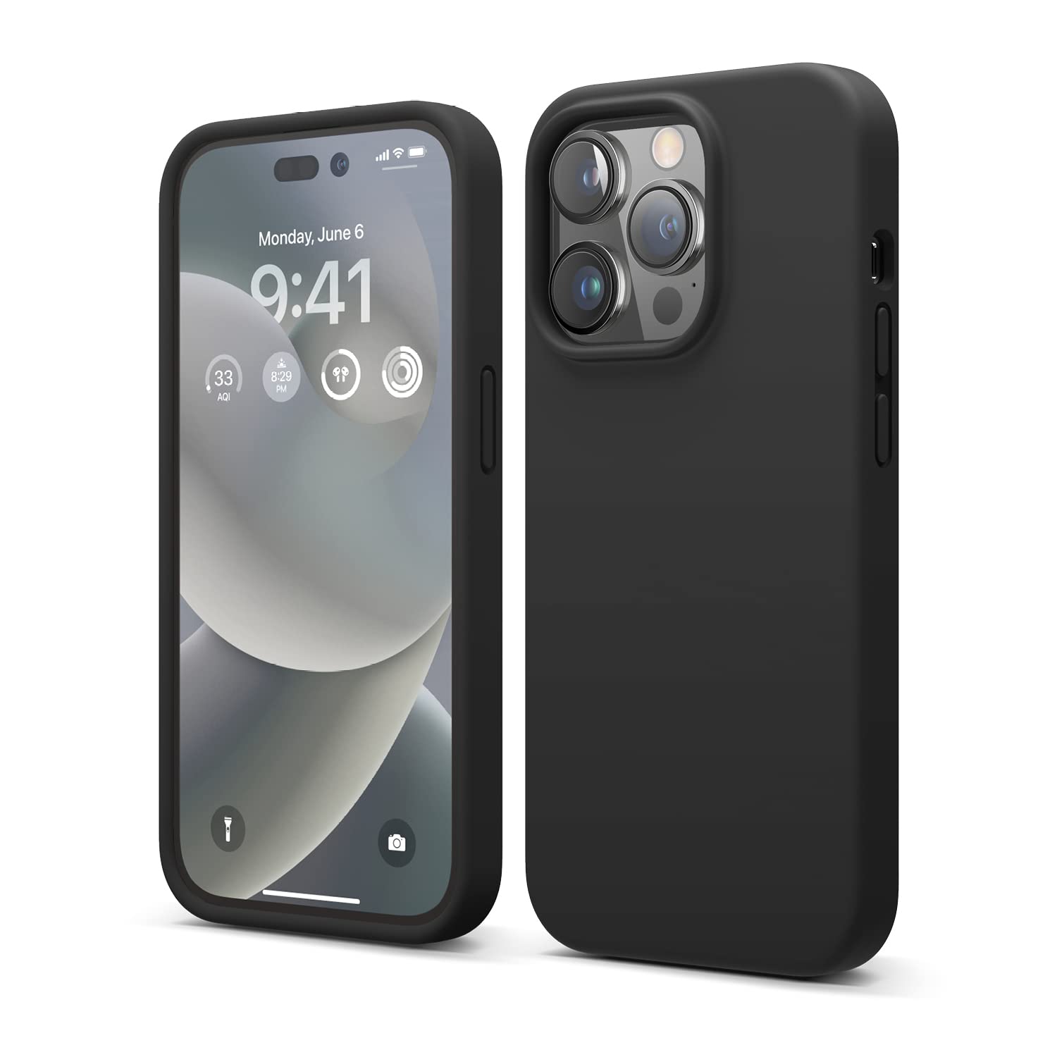 Foto 2 pulgar | Funda Para Teléfono Celago Compatible Con Iphone 14 Pro, Silicona Negra - Venta Internacional.