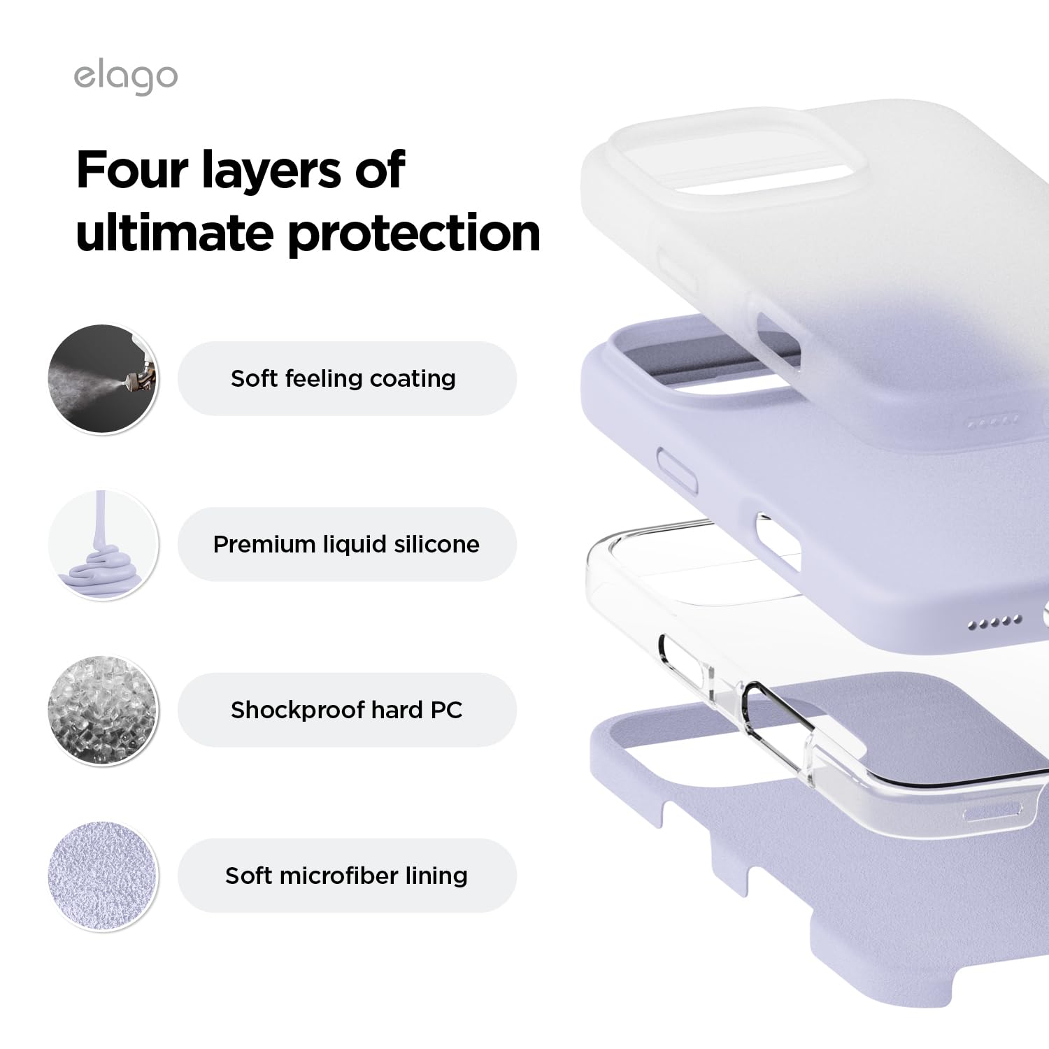 Foto 4 | Funda Para Teléfono Elago Compatible Con Iphone 16 Pro, Color Morado - Venta Internacional.