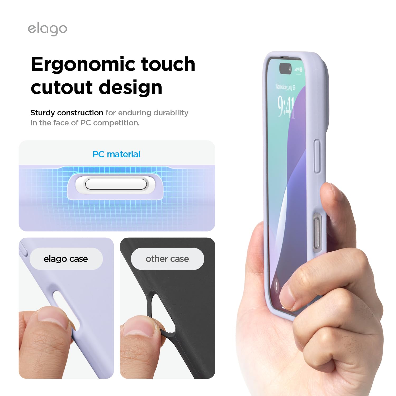 Foto 7 | Funda Para Teléfono Elago Compatible Con Iphone 16 Pro, Color Morado - Venta Internacional.