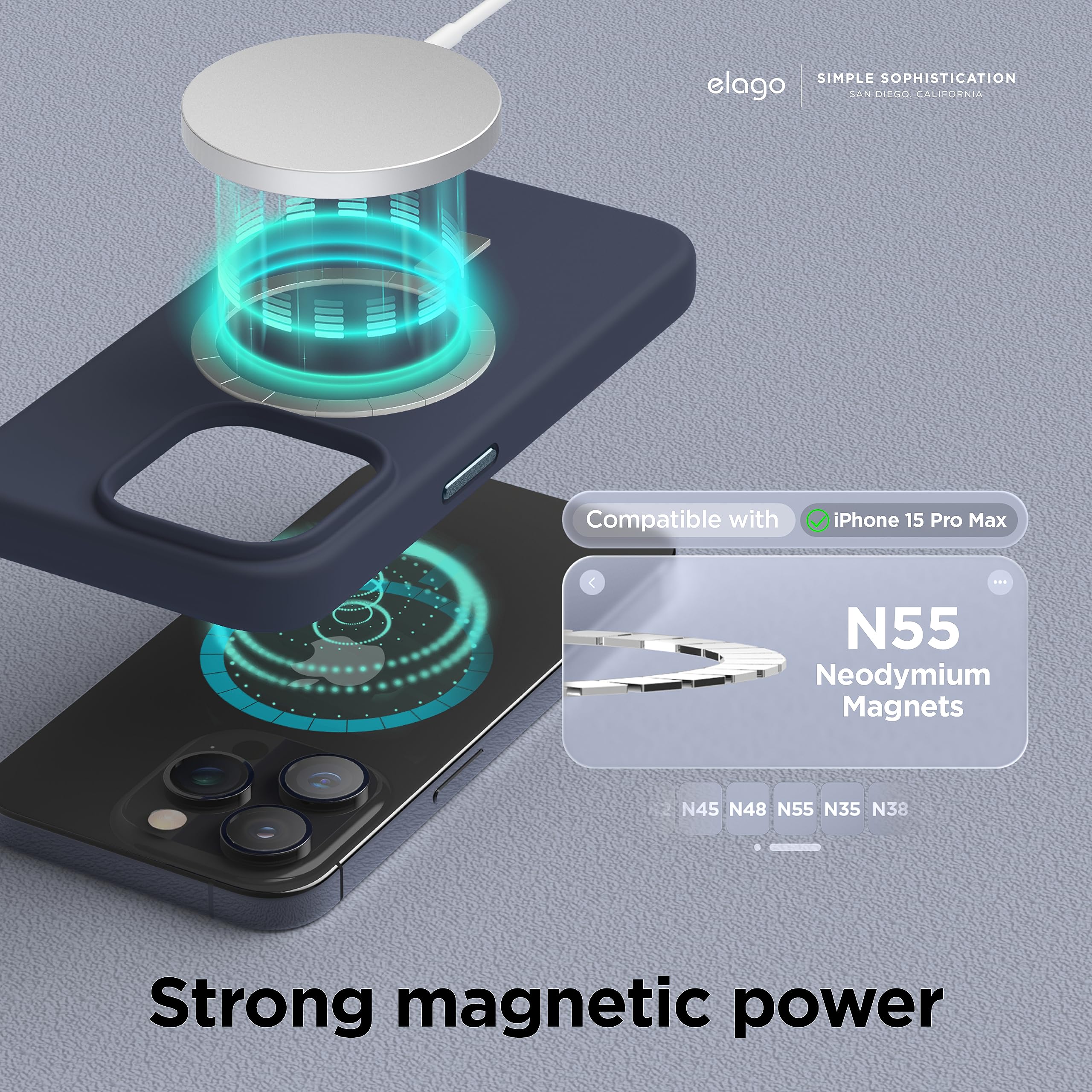 Foto 2 | Funda De Silicona Magnética Elago Para Iphone 15 Pro Max De 6.7 Pulgadas - Venta Internacional.