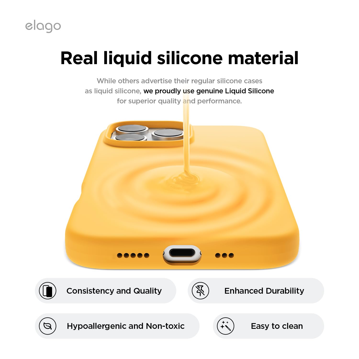 Foto 4 pulgar | Funda De Teléfono Elago Compatible Con Iphone 16 Pro Max De Silicona - Venta Internacional.