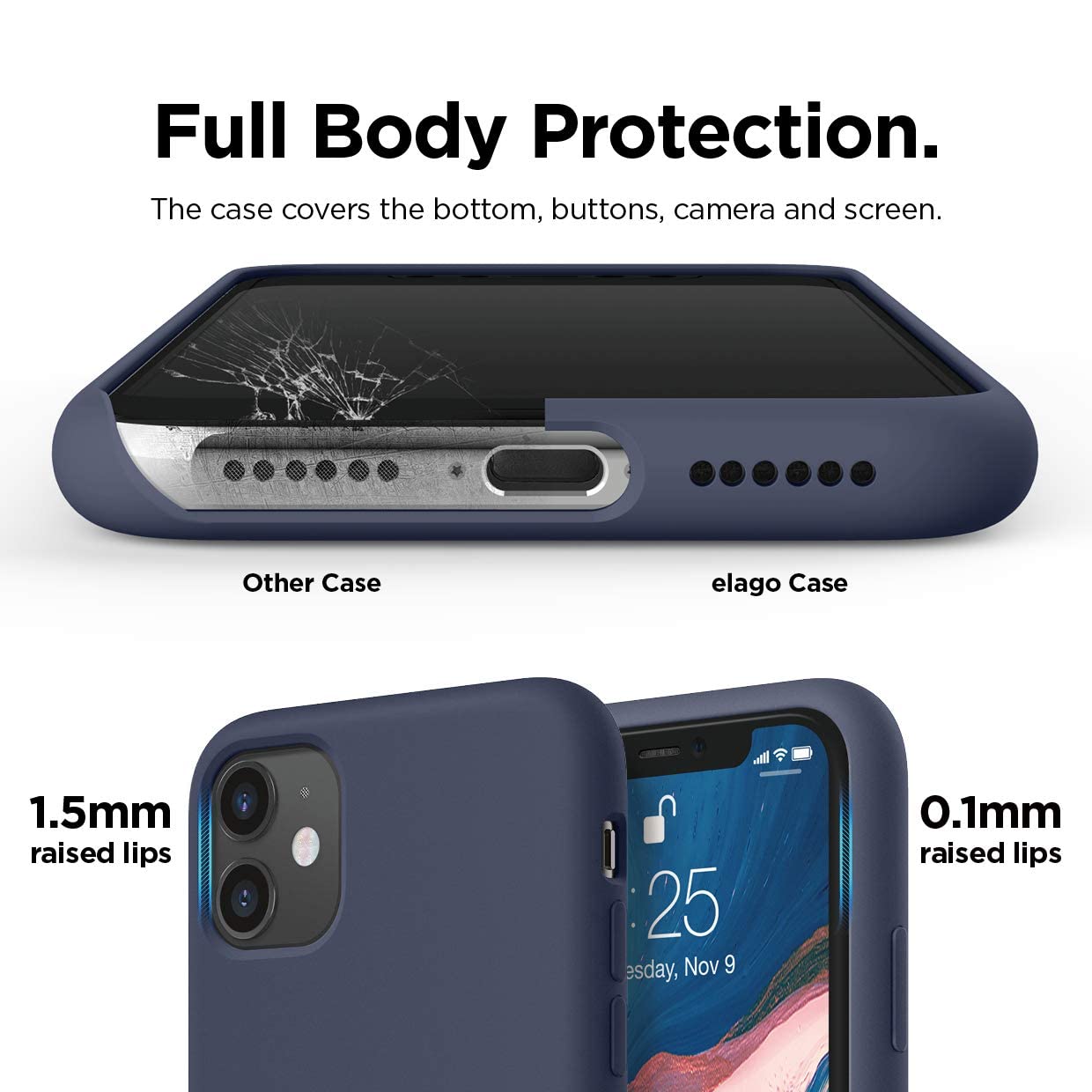 Foto 5 | Funda De Teléfono Elago Compatible Con Iphone 11 De Silicona Líquida - Venta Internacional.