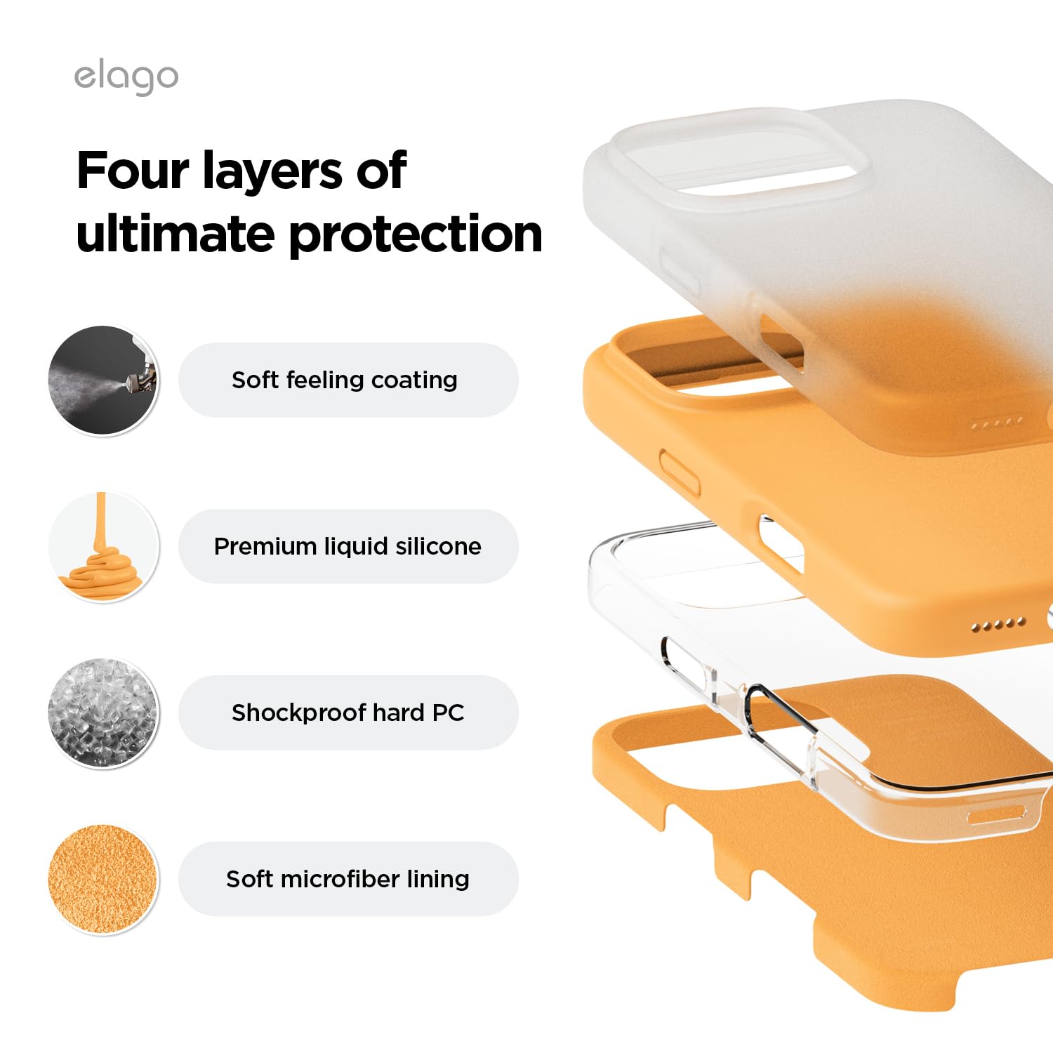 Foto 4 | Funda De Teléfono Elago Compatible Con Iphone 16 Pro Silicone Oran - Venta Internacional.