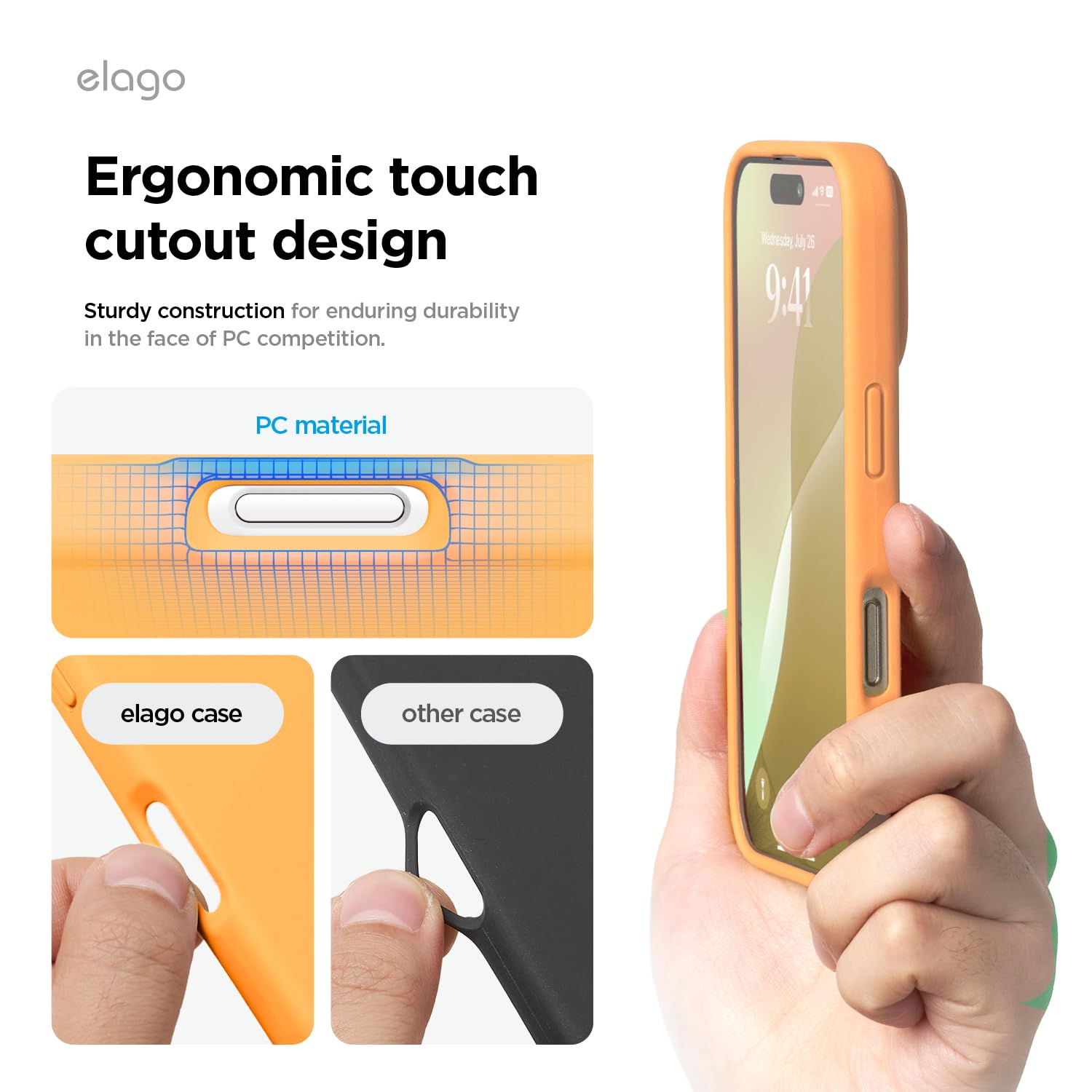 Foto 7 | Funda De Teléfono Elago Compatible Con Iphone 16 Pro Silicone Oran - Venta Internacional.
