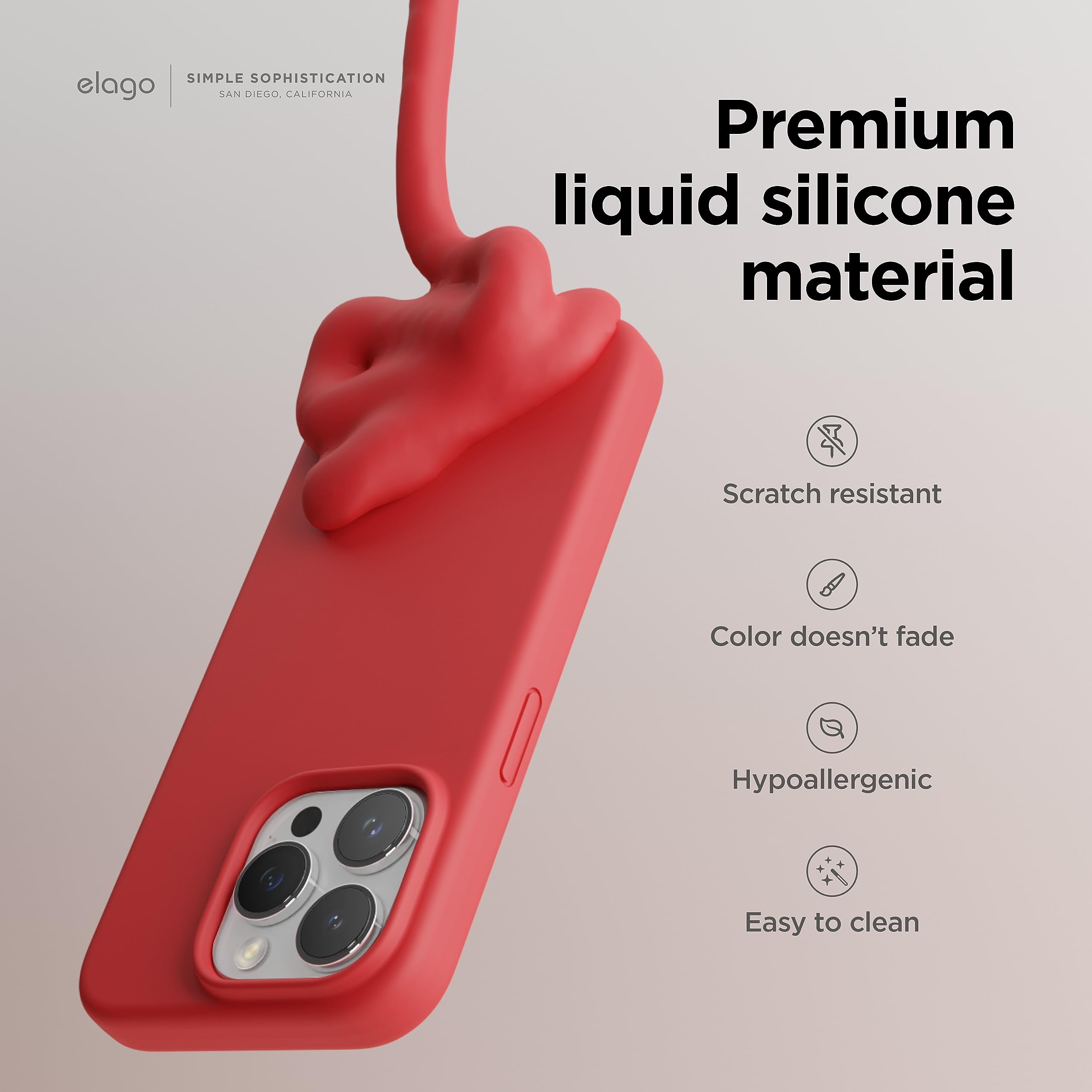 Foto 4 pulgar | Funda De Silicona Líquida Elago Compatible Con Iphone 15 P - Venta Internacional.