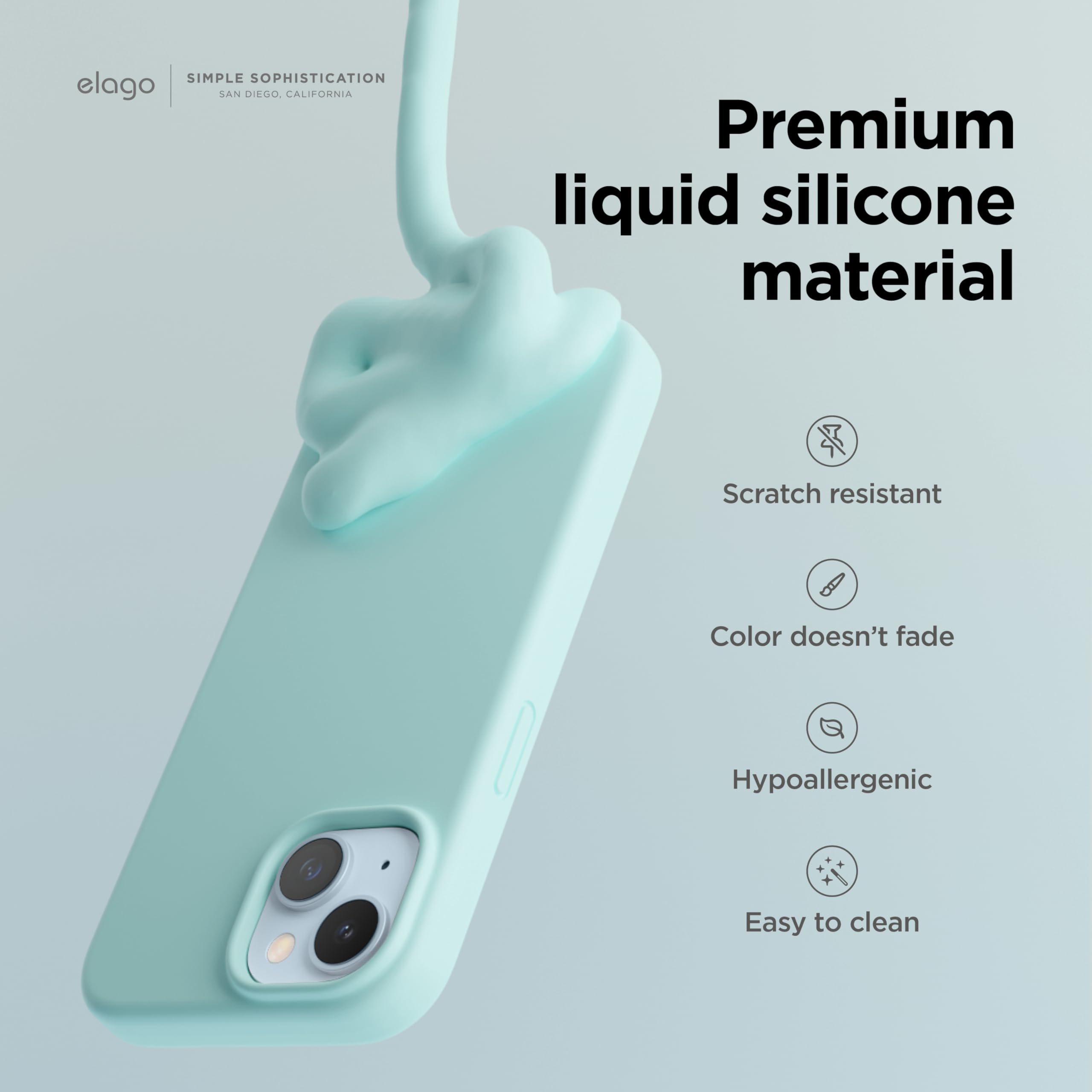 Foto 3 | Funda De Teléfono Elago Compatible Con Iphone 15 De Silicona Líquida - Venta Internacional.