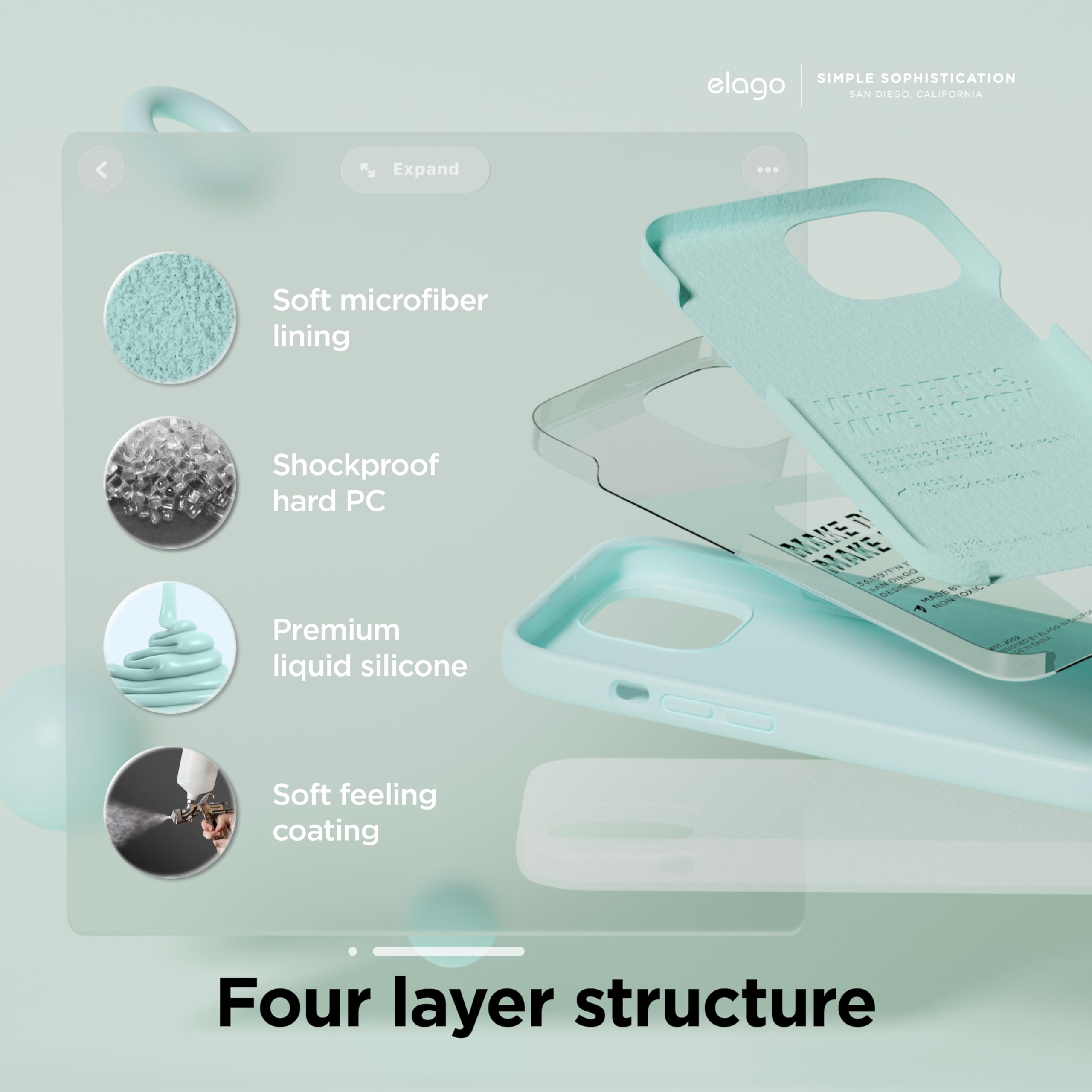 Foto 5 pulgar | Funda De Teléfono Elago Compatible Con Iphone 15 De Silicona Líquida - Venta Internacional.
