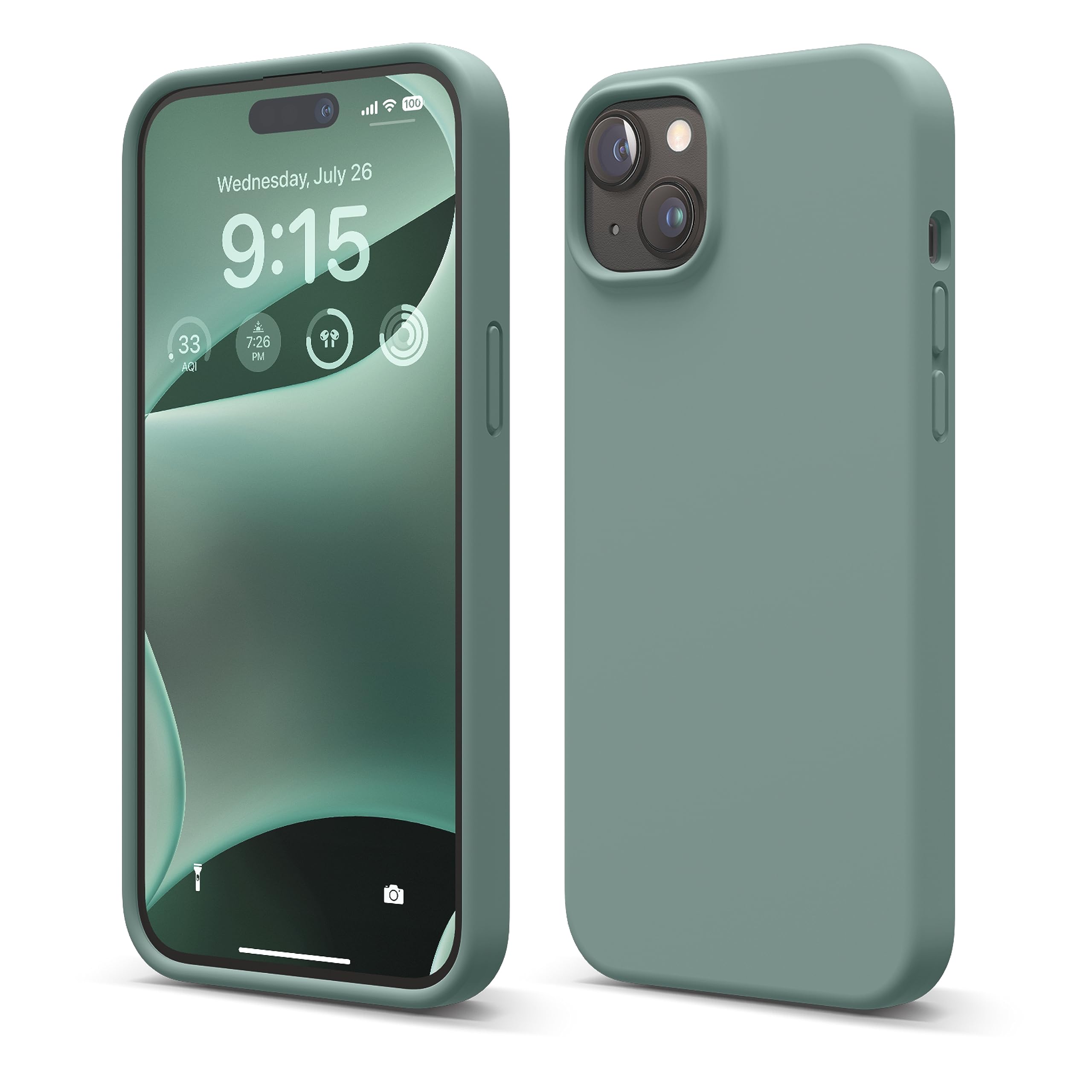 Foto 1 | Funda Elago Liquid Silicone Para Iphone 15 Plus, Color Verde Medianoche - Venta Internacional.