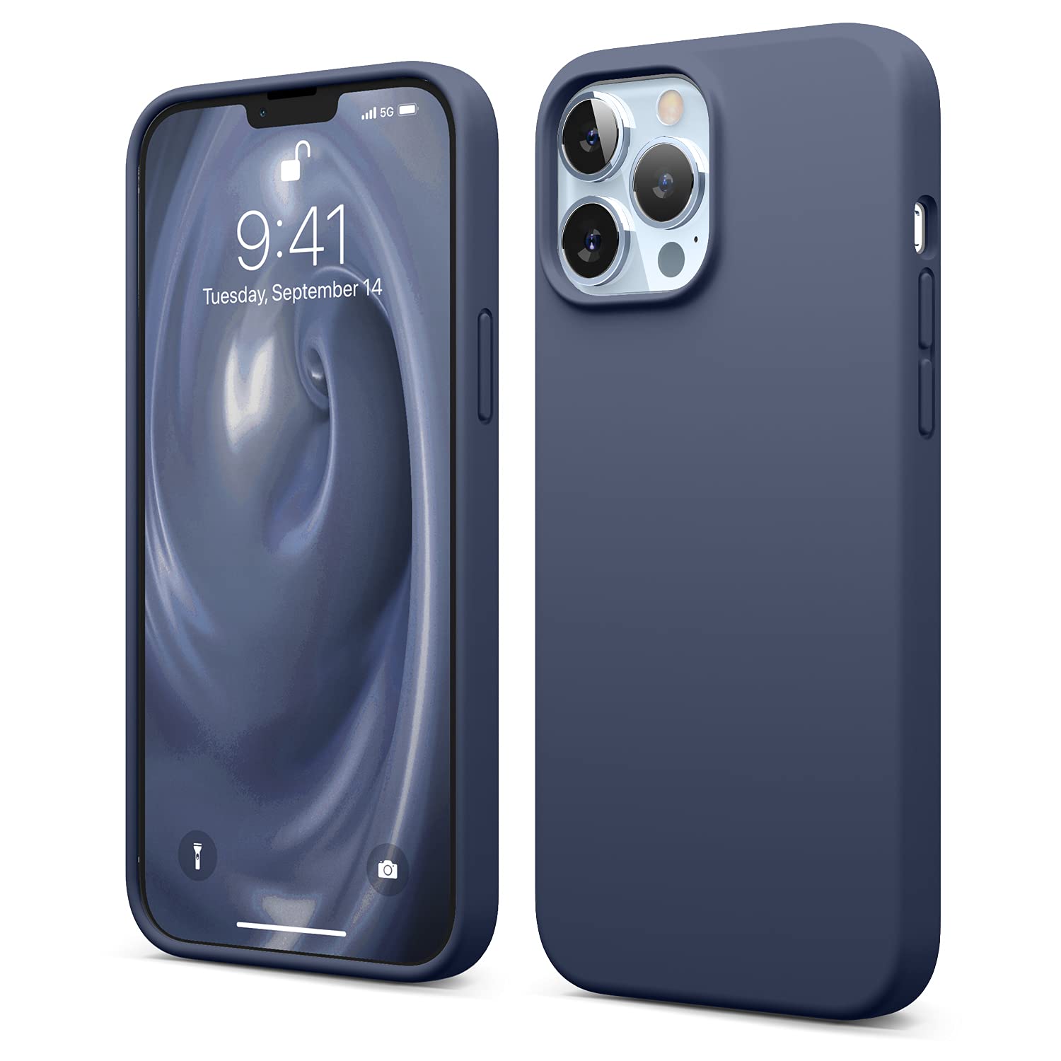 Funda De Silicona Líquida Elago Para Iphone 13 Pro Max, Azul - Venta Internacional.