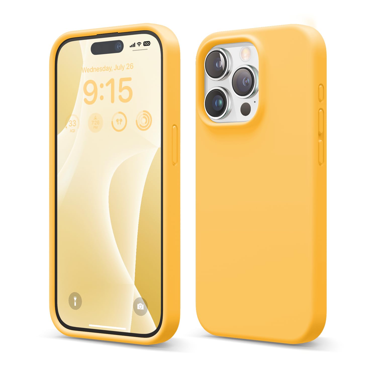 Funda De Teléfono Elago Liquid Silicone Para Iphone 15 Pro 6.1 Pulgadas Sun - Venta Internacional.