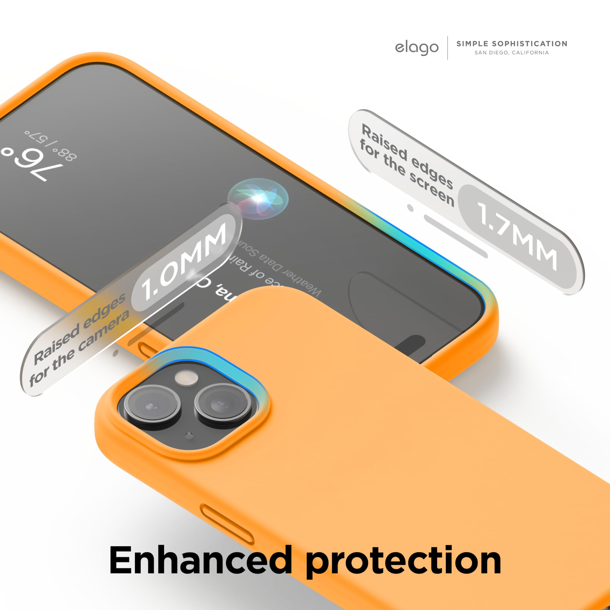 Foto 6 pulgar | Funda De Teléfono Elago Compatible Con Iphone 15 Plus De Silicona Naranja - Venta Internacional.