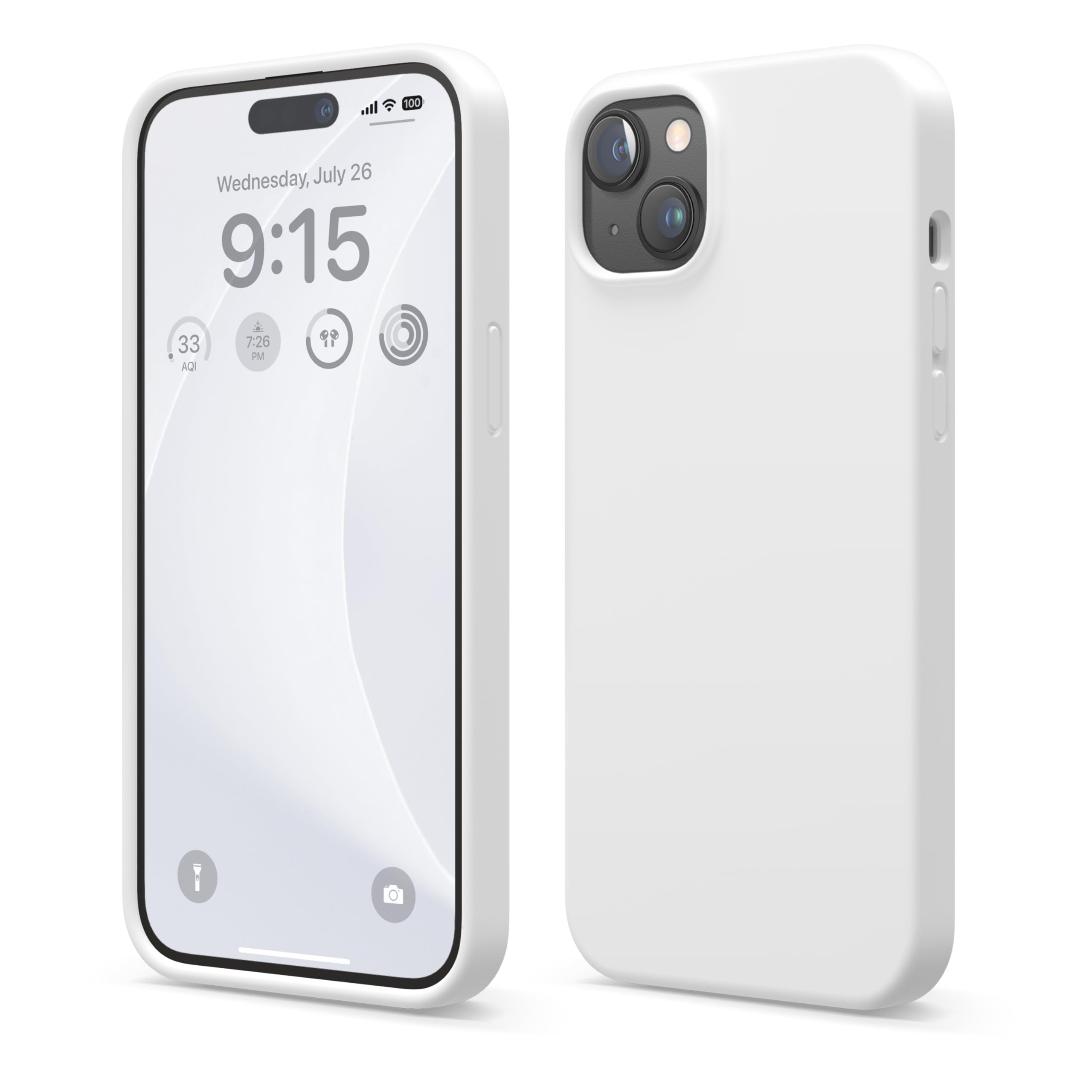 Funda Elago Liquid Silicone Para Iphone 15 Plus, Color Blanco - Venta Internacional.