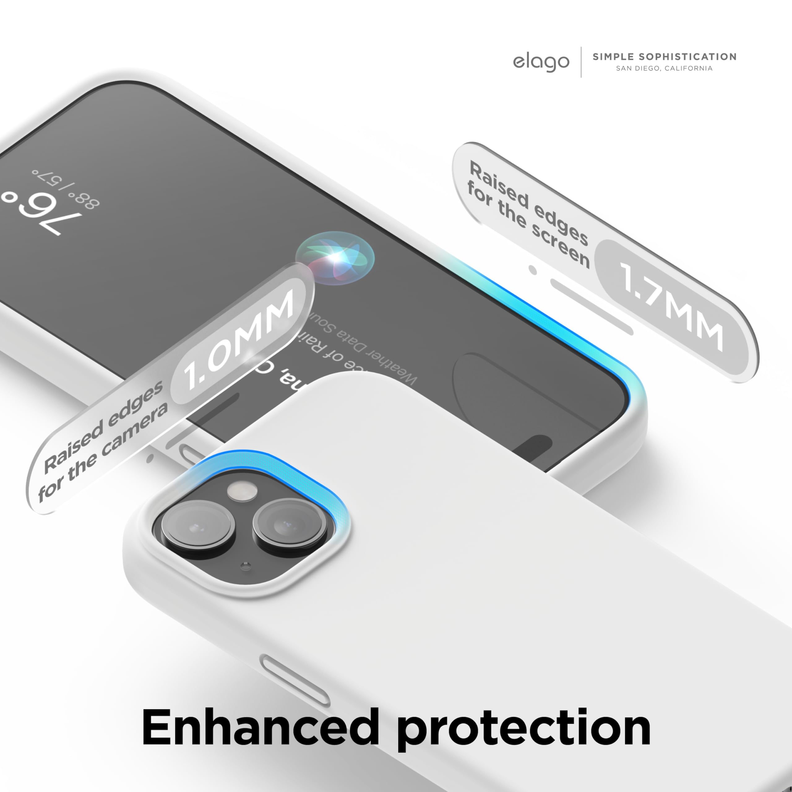 Foto 6 pulgar | Funda Elago Liquid Silicone Para Iphone 15 Plus, Color Blanco - Venta Internacional.