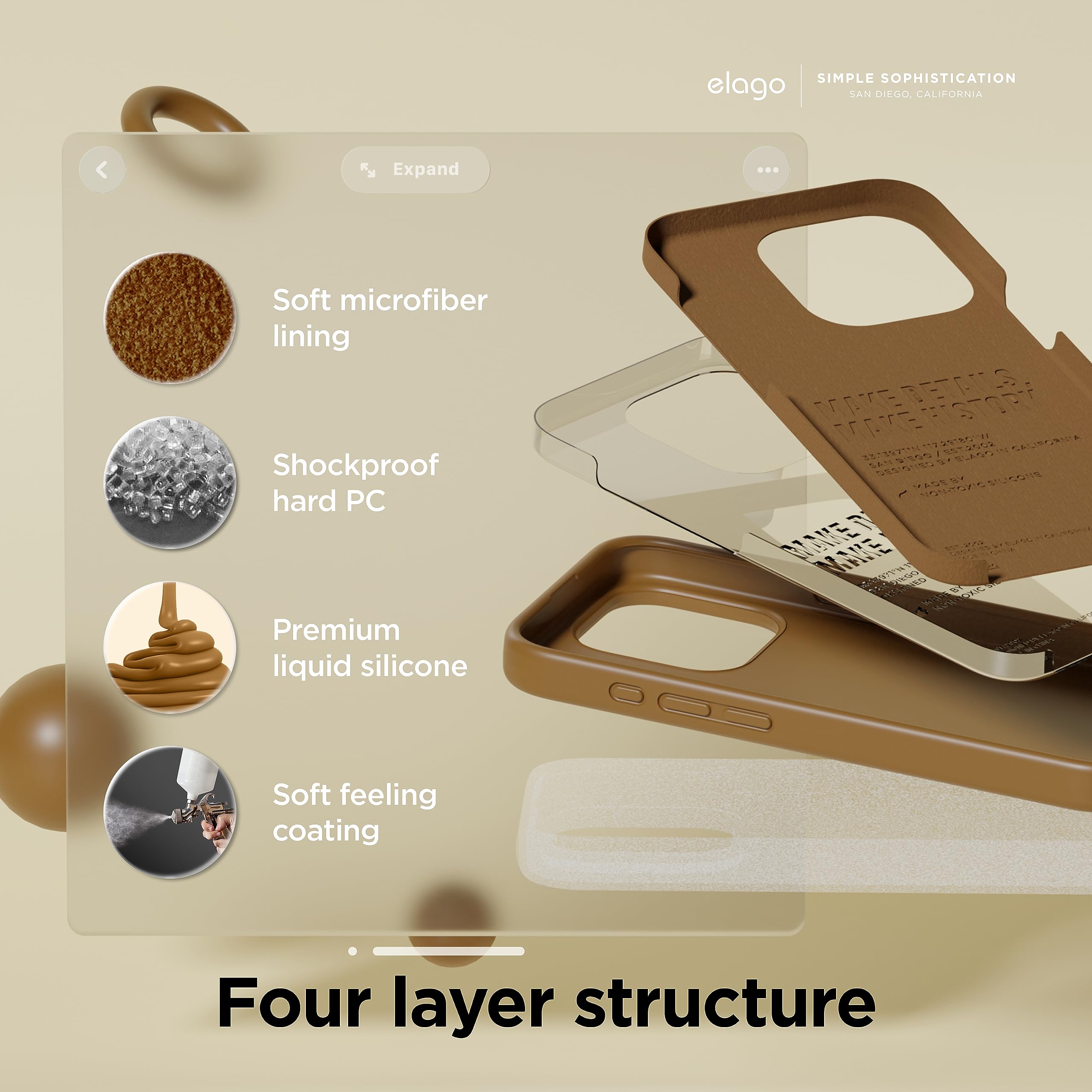 Foto 5 pulgar | Funda De Silicona Líquida Elago Compatible Con Iphone 15 P - Venta Internacional.
