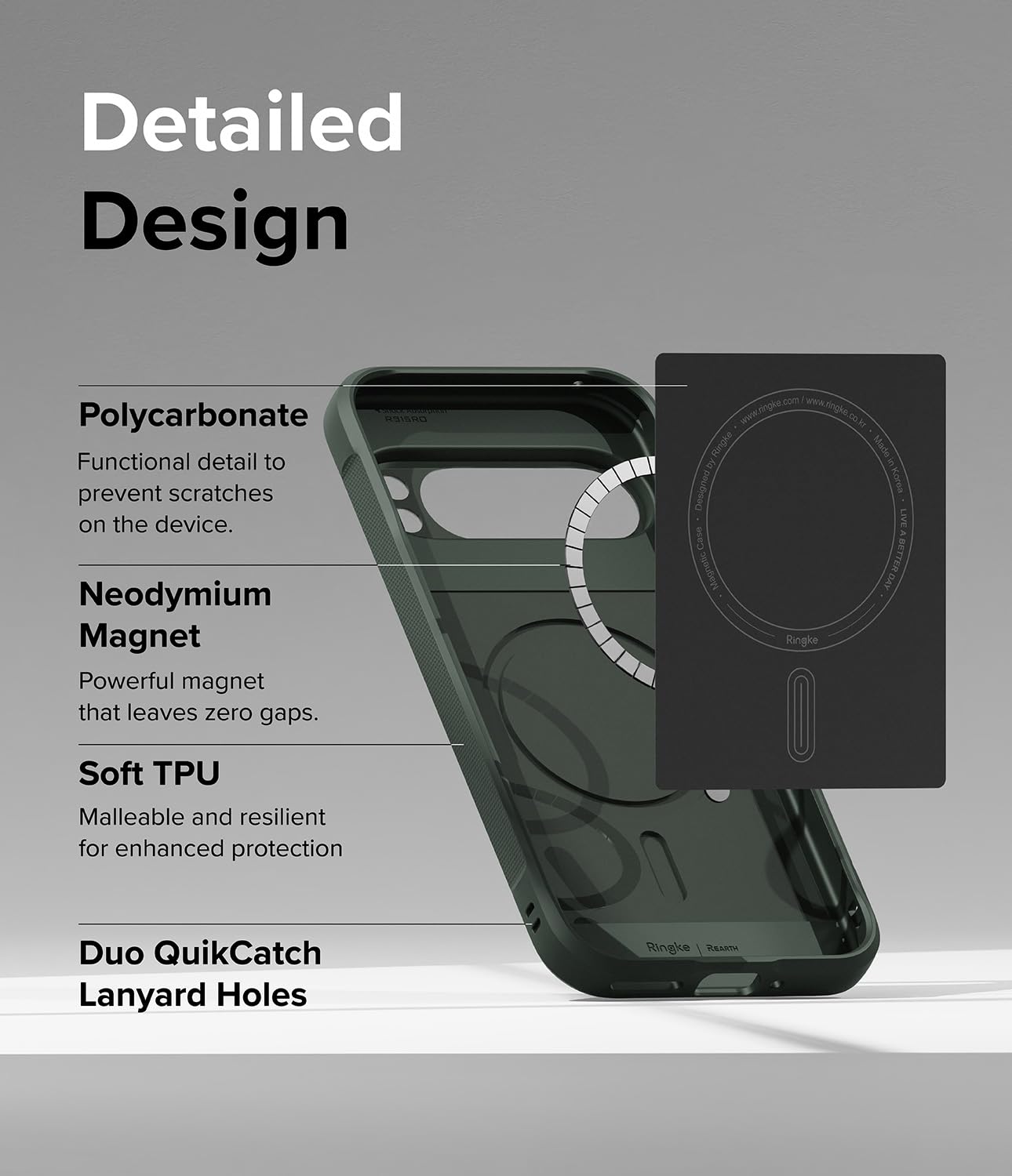 Foto 8 pulgar | Funda Magnética Ringke Onyx Verde Oscuro Para Google Pixel 9 Pro  - Venta Internacional.