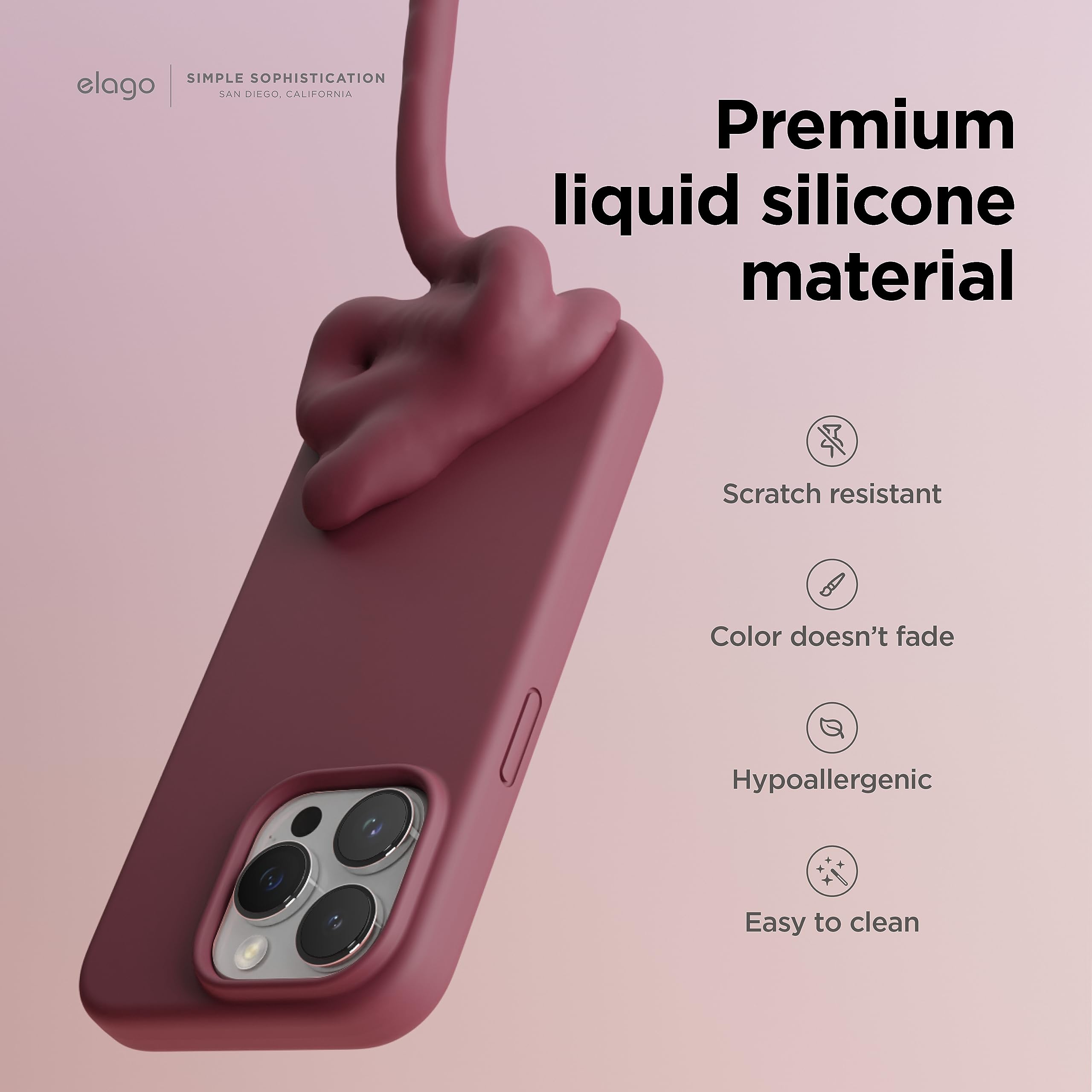 Foto 3 | Funda De Teléfono Elago Compatible Con Iphone 15 Pro Liquid Silico - Venta Internacional.