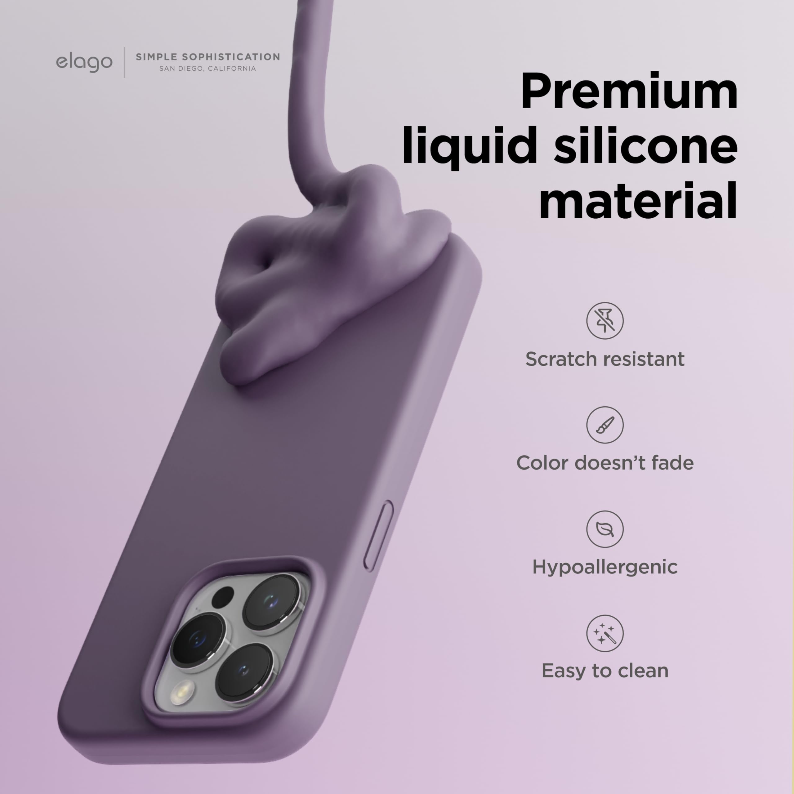 Foto 3 | Funda De Teléfono Elago Liquid Silicone Para Iphone 15 Pro 6.1 - Venta Internacional.