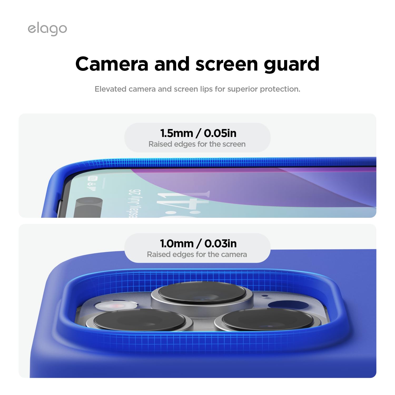 Foto 6 pulgar | Funda De Teléfono Elago Compatible Con Iphone 16 Pro Silicona Azul - Venta Internacional.