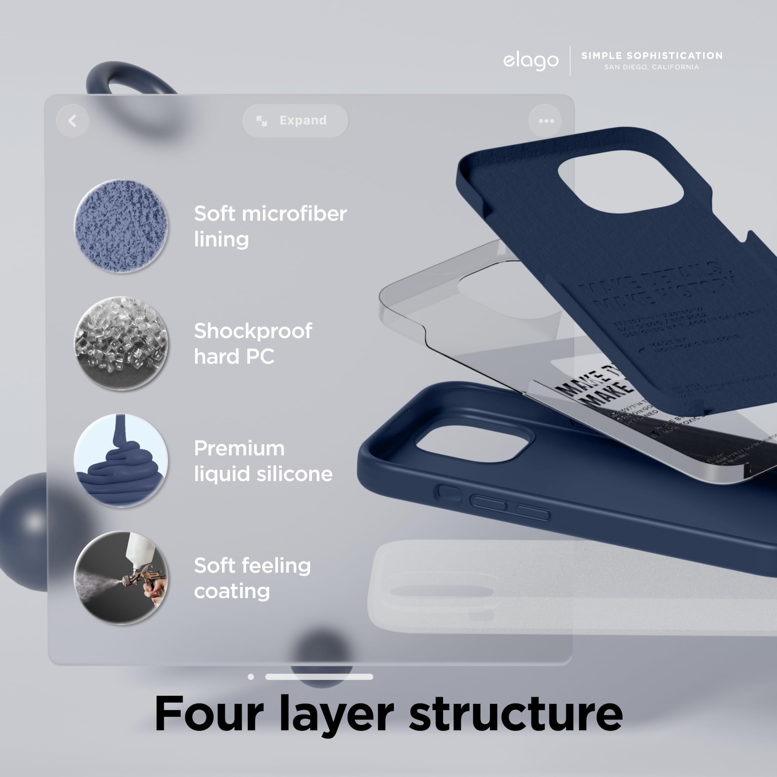 Foto 4 | Funda De Silicona Líquida Elago Para Iphone 15 De Cuerpo Completo - Venta Internacional.