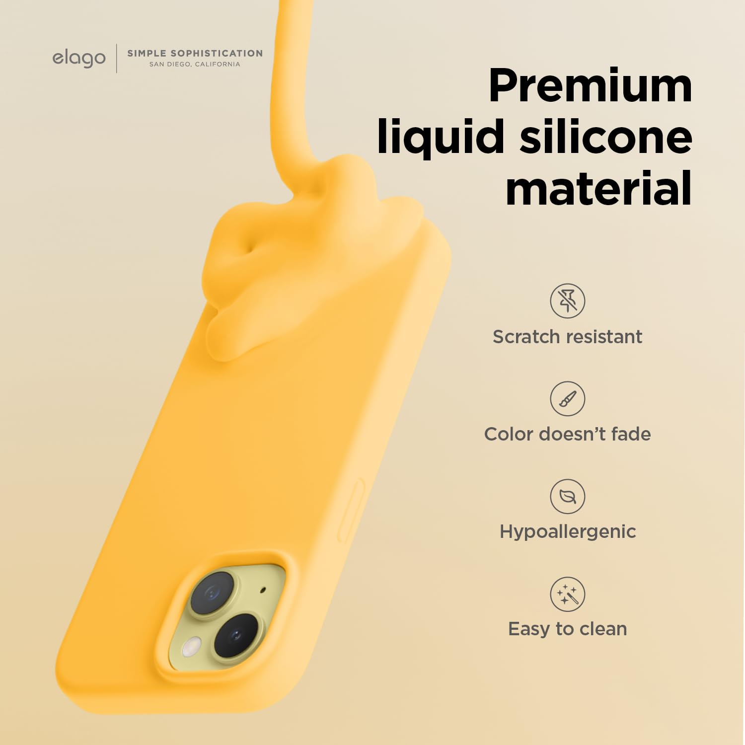 Foto 4 pulgar | Funda De Teléfono Elago Compatible Con Iphone 15 De Silicona Líquida - Venta Internacional.