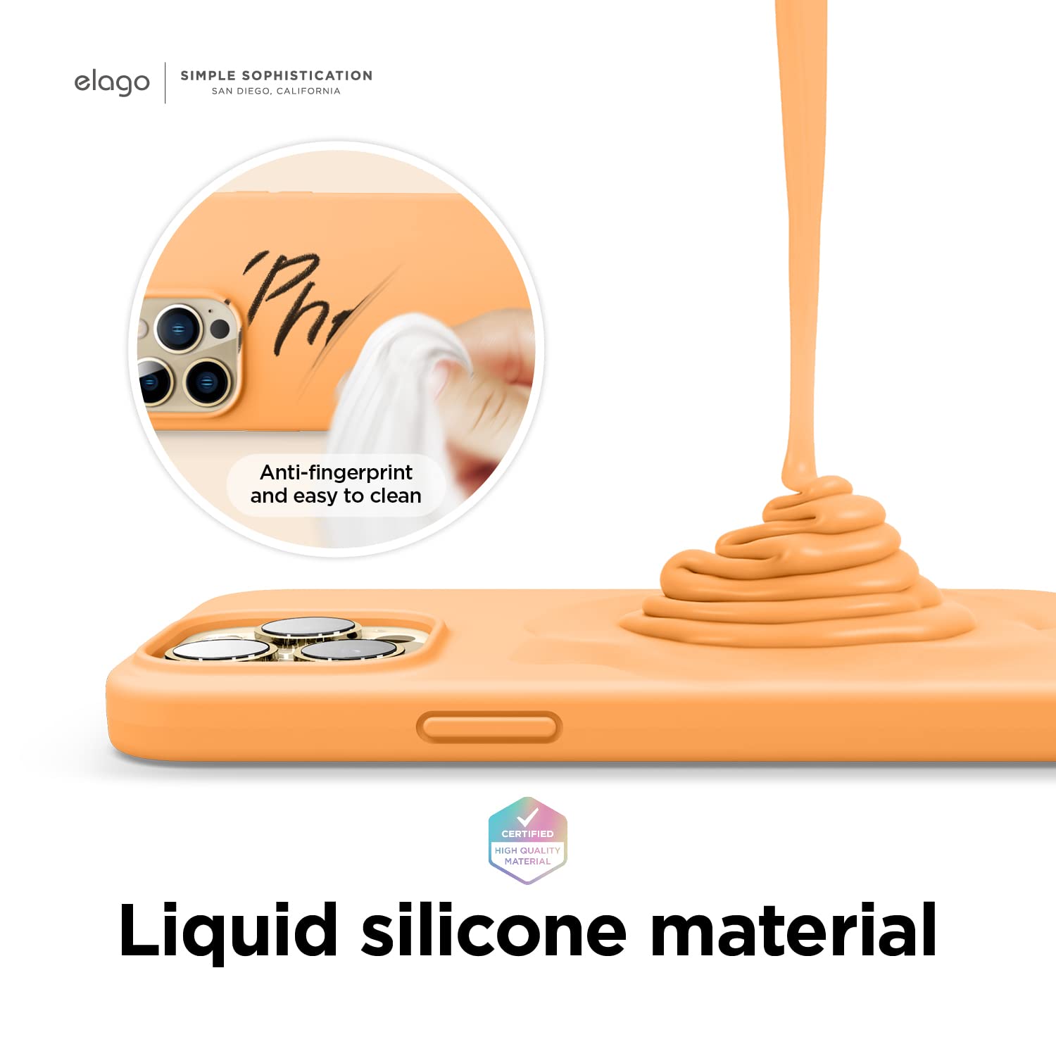 Foto 3 | Funda Elago Liquid Silicone Para Iphone 13 Pro Max (6.7 Pulgadas), Color Naranja - Venta Internacional.