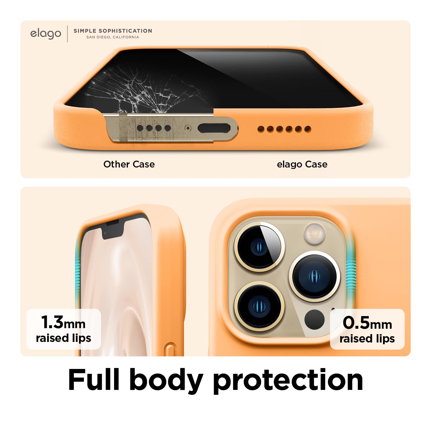 Foto 5 | Funda Elago Liquid Silicone Para Iphone 13 Pro Max (6.7 Pulgadas), Color Naranja - Venta Internacional.