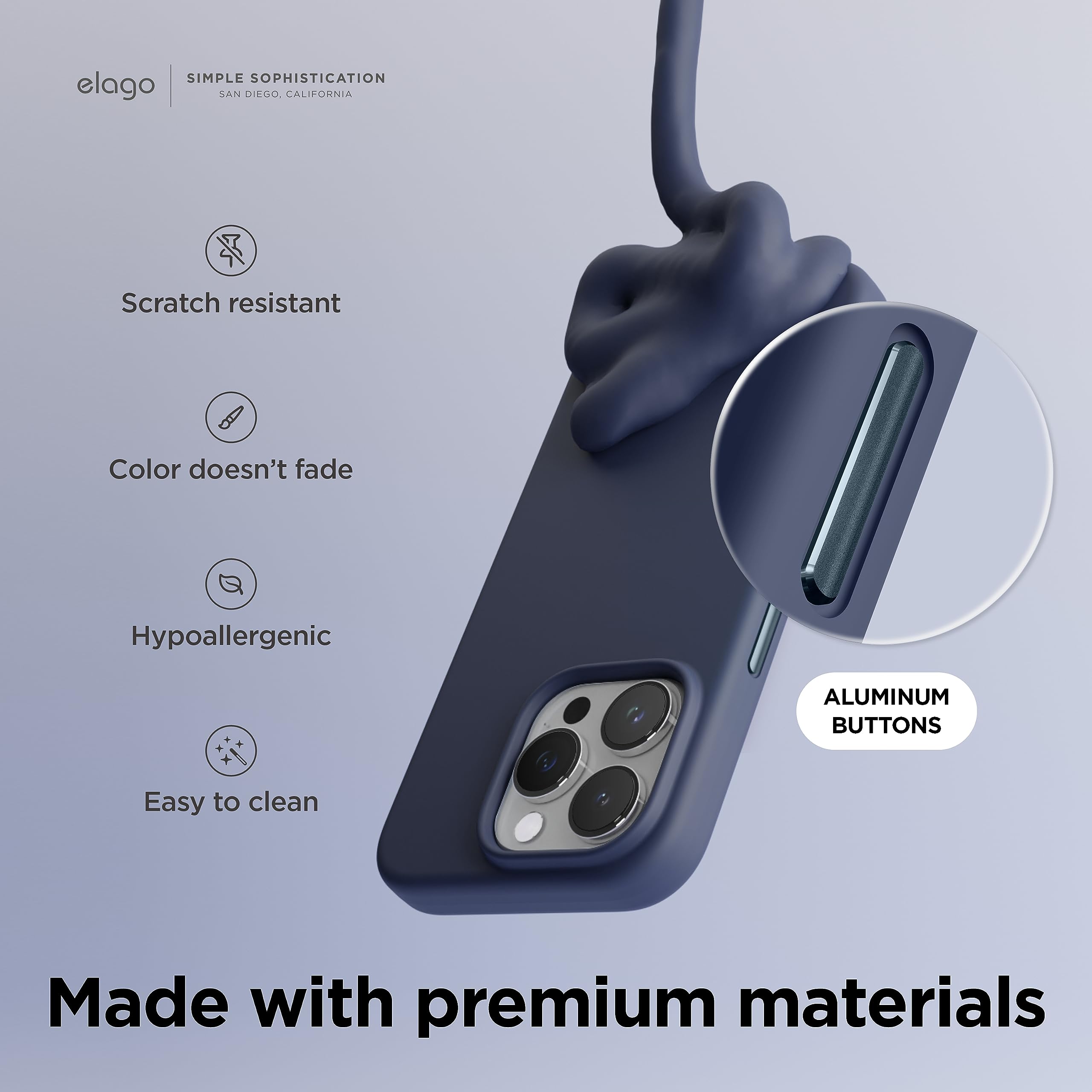 Foto 5 | Funda De Silicona Magnética Elago Para Iphone 15 Pro [jean Indigo] - Venta Internacional.