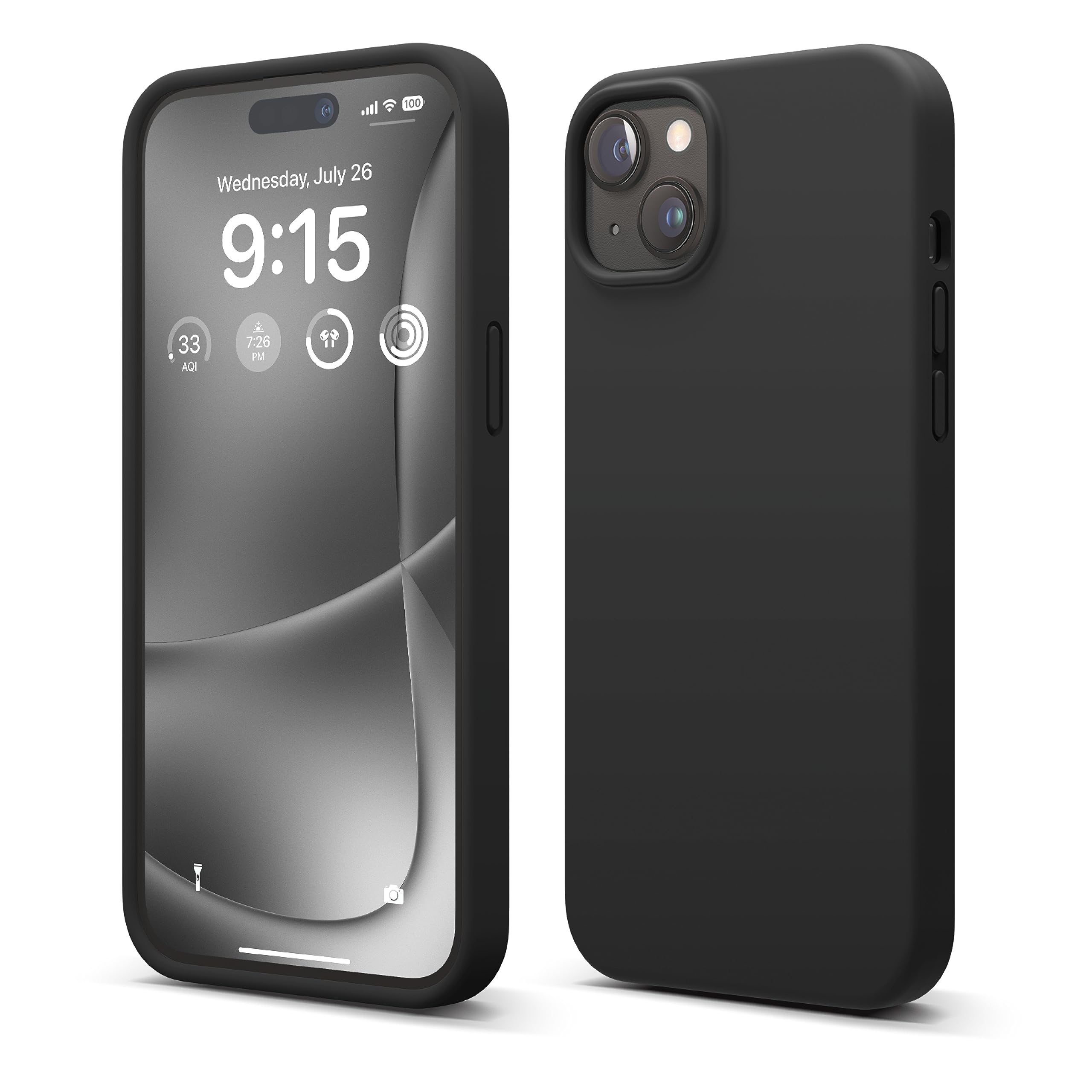 Foto 2 pulgar | Funda Elago Compatible Con Iphone 15 Plus De Silicona Líquida Negra - Venta Internacional.