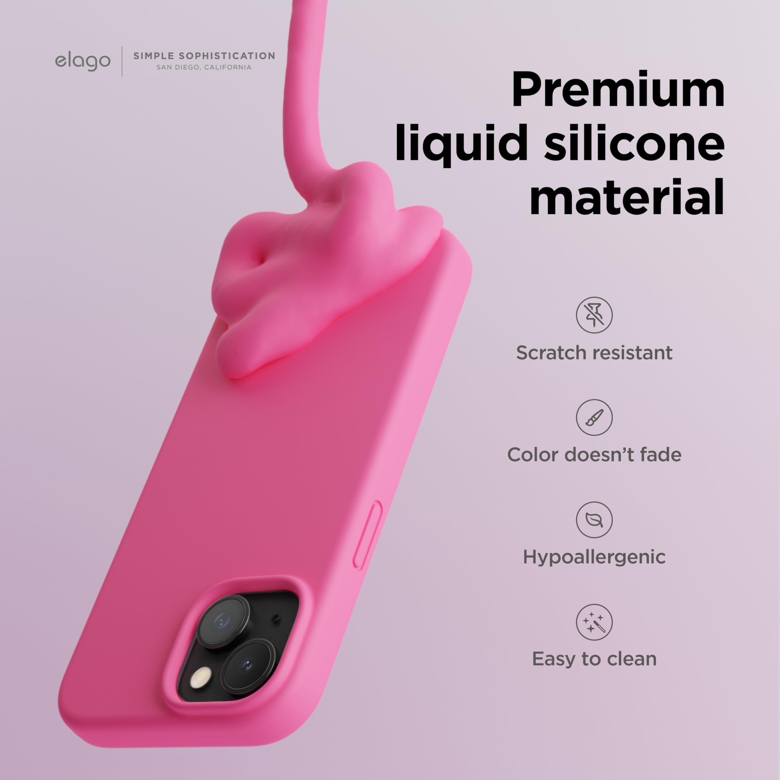 Foto 3 | Funda De Teléfono Elago Compatible Con Iphone 15 De Silicona Líquida - Venta Internacional.