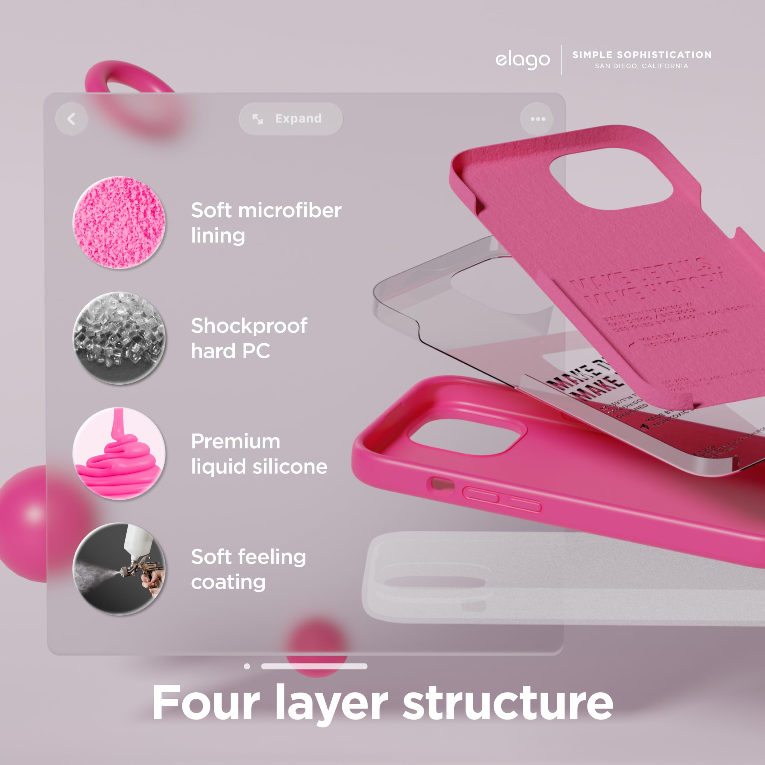 Foto 5 pulgar | Funda De Teléfono Elago Compatible Con Iphone 15 De Silicona Líquida - Venta Internacional.