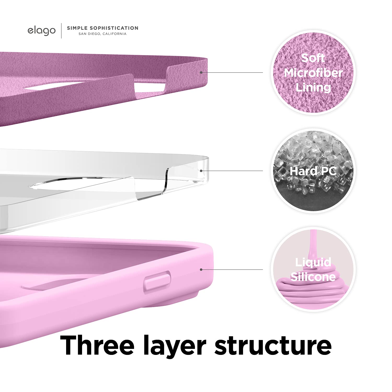 Foto 3 pulgar | Funda Elago Liquid Silicone Para Iphone 13 De 6.1 Pulgadas, Color Rosa Intenso - Venta Internacional.