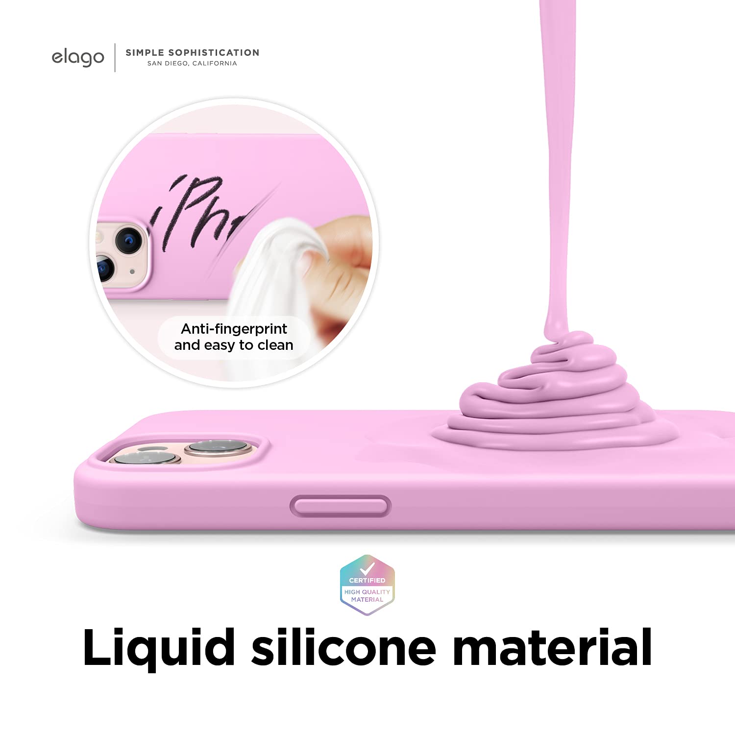 Foto 4 pulgar | Funda Elago Liquid Silicone Para Iphone 13 De 6.1 Pulgadas, Color Rosa Intenso - Venta Internacional.