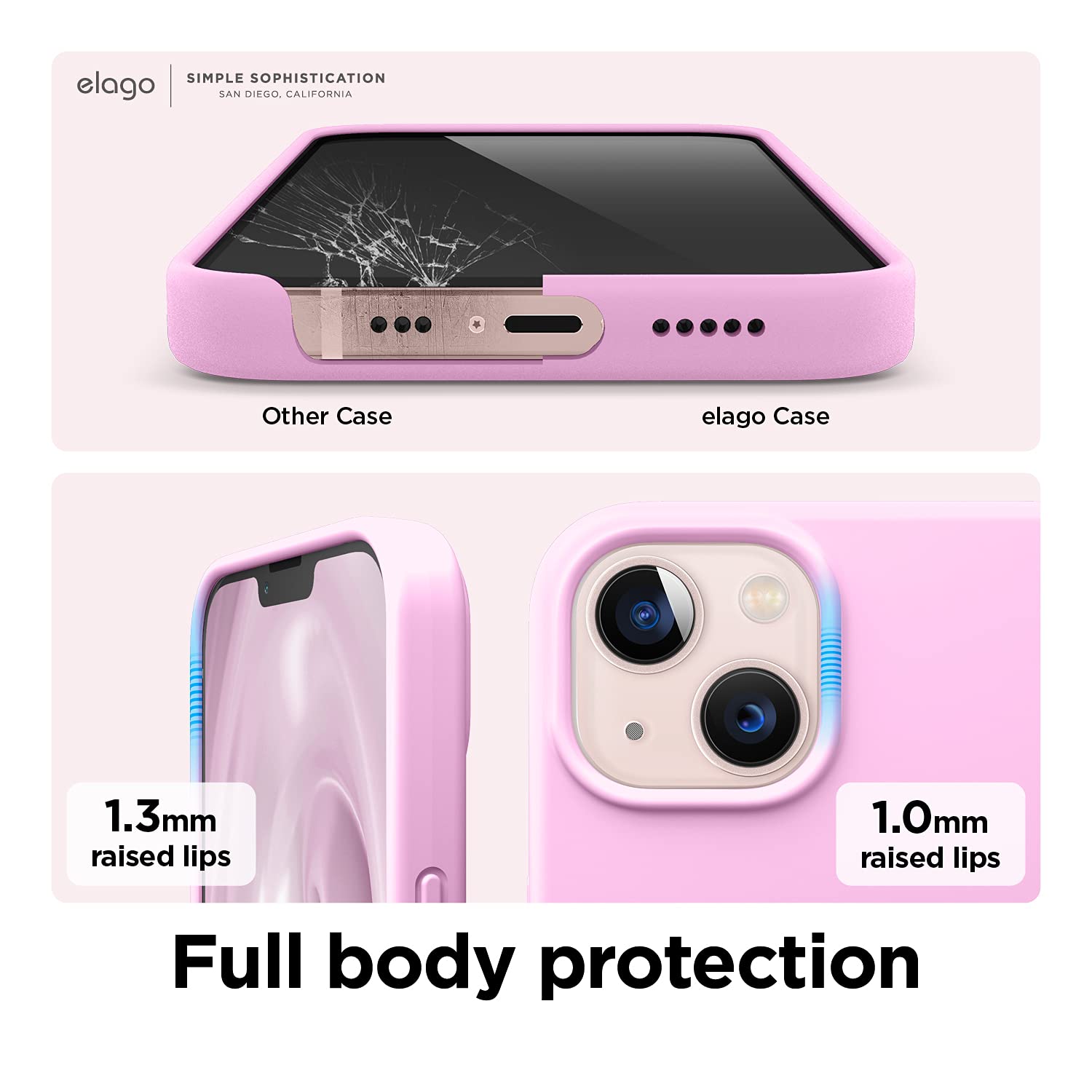 Foto 5 pulgar | Funda Elago Liquid Silicone Para Iphone 13 De 6.1 Pulgadas, Color Rosa Intenso - Venta Internacional.