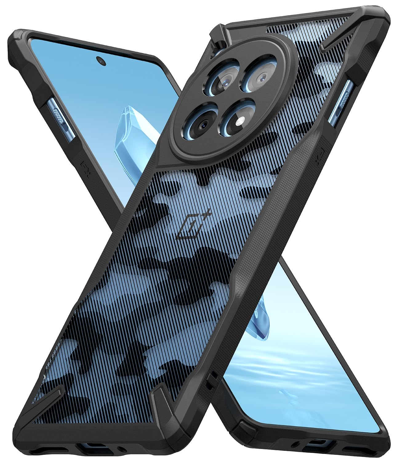 Funda De Teléfono Ringke Fusion-x Camo Black Para Oneplus 12r - Venta Internacional.