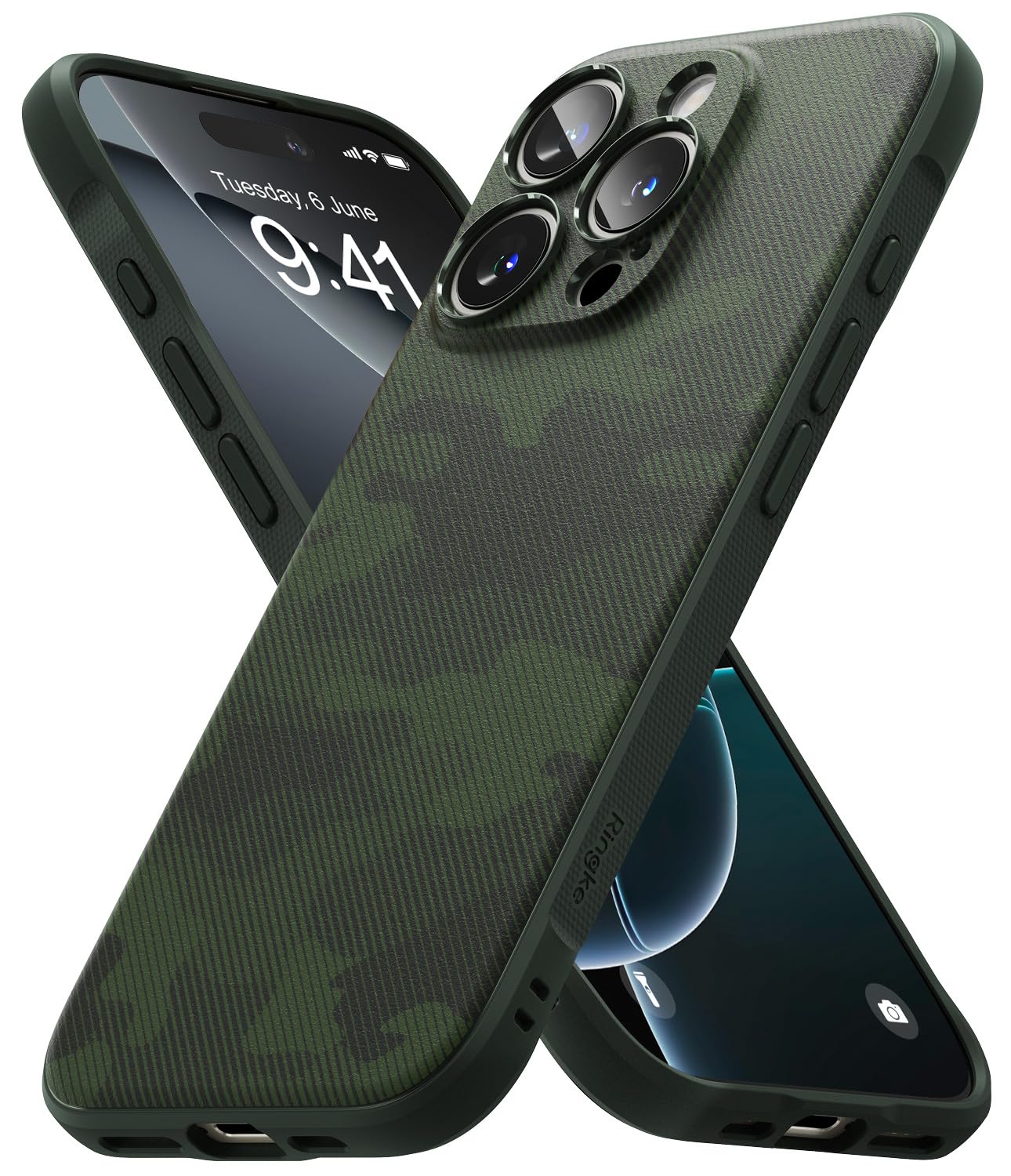 Foto 1 | Funda De Teléfono Ringke Onyx Camo Green Para Iphone 16 Pro - Venta Internacional.