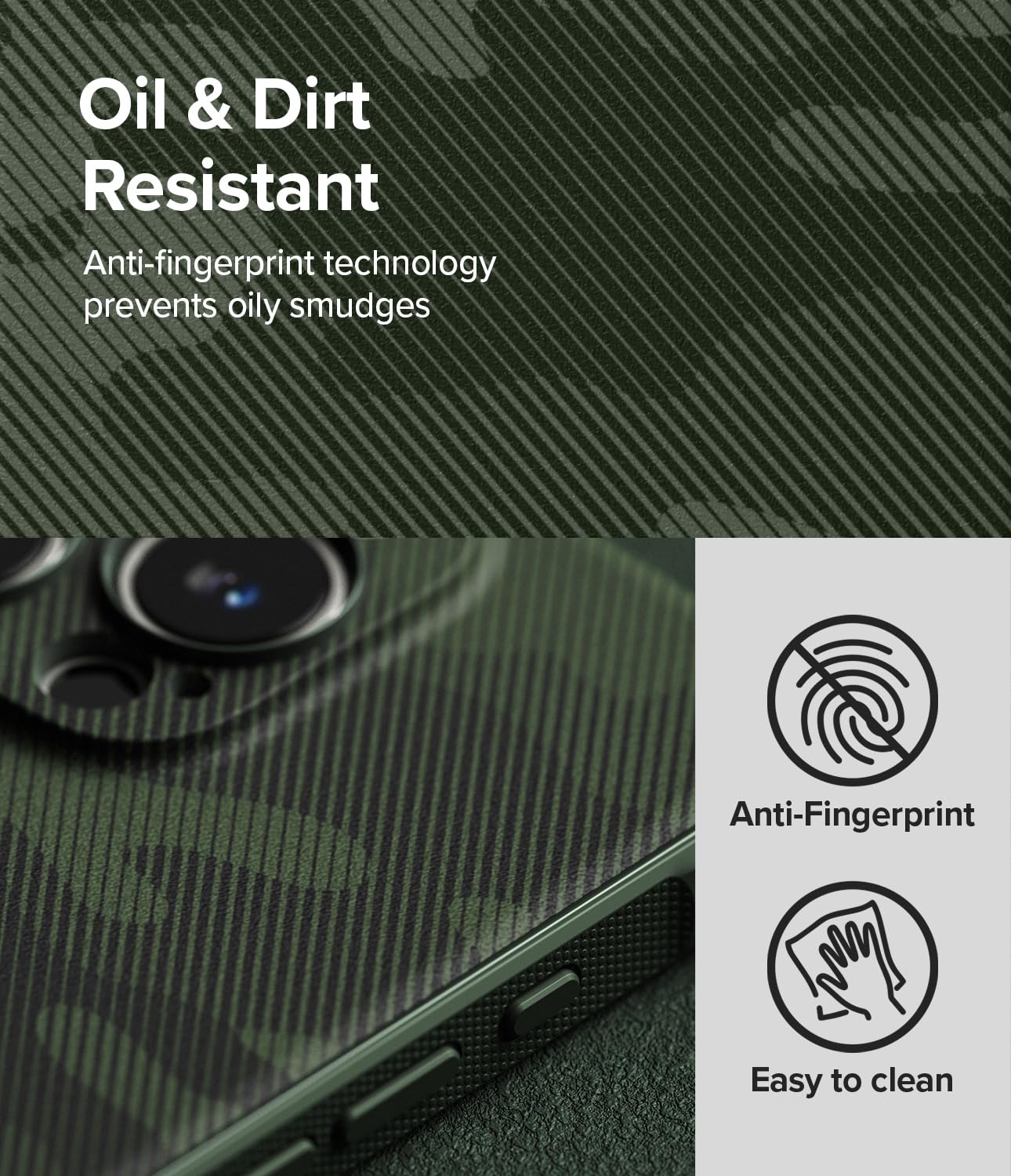 Foto 4 | Funda De Teléfono Ringke Onyx Camo Green Para Iphone 16 Pro - Venta Internacional.