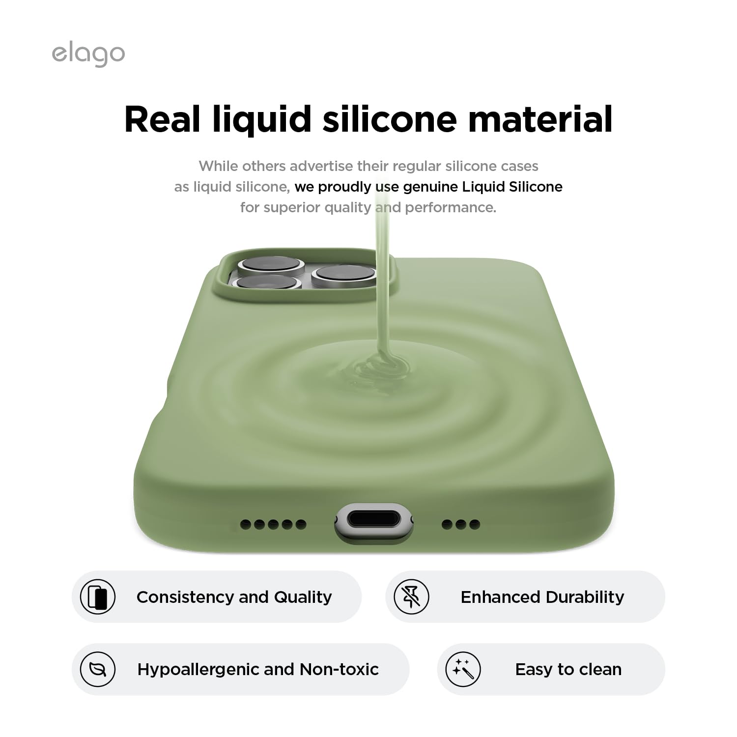 Foto 4 pulgar | Funda De Teléfono Elago Compatible Con Iphone 16 Pro Max De Silicona - Venta Internacional.