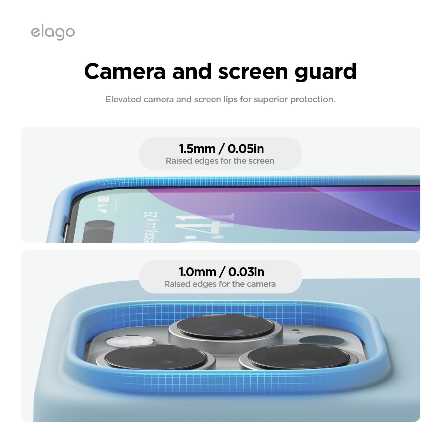 Foto 6 pulgar | Funda De Teléfono Elago Compatible Con Iphone 16 Pro Silicone Sky  - Venta Internacional.