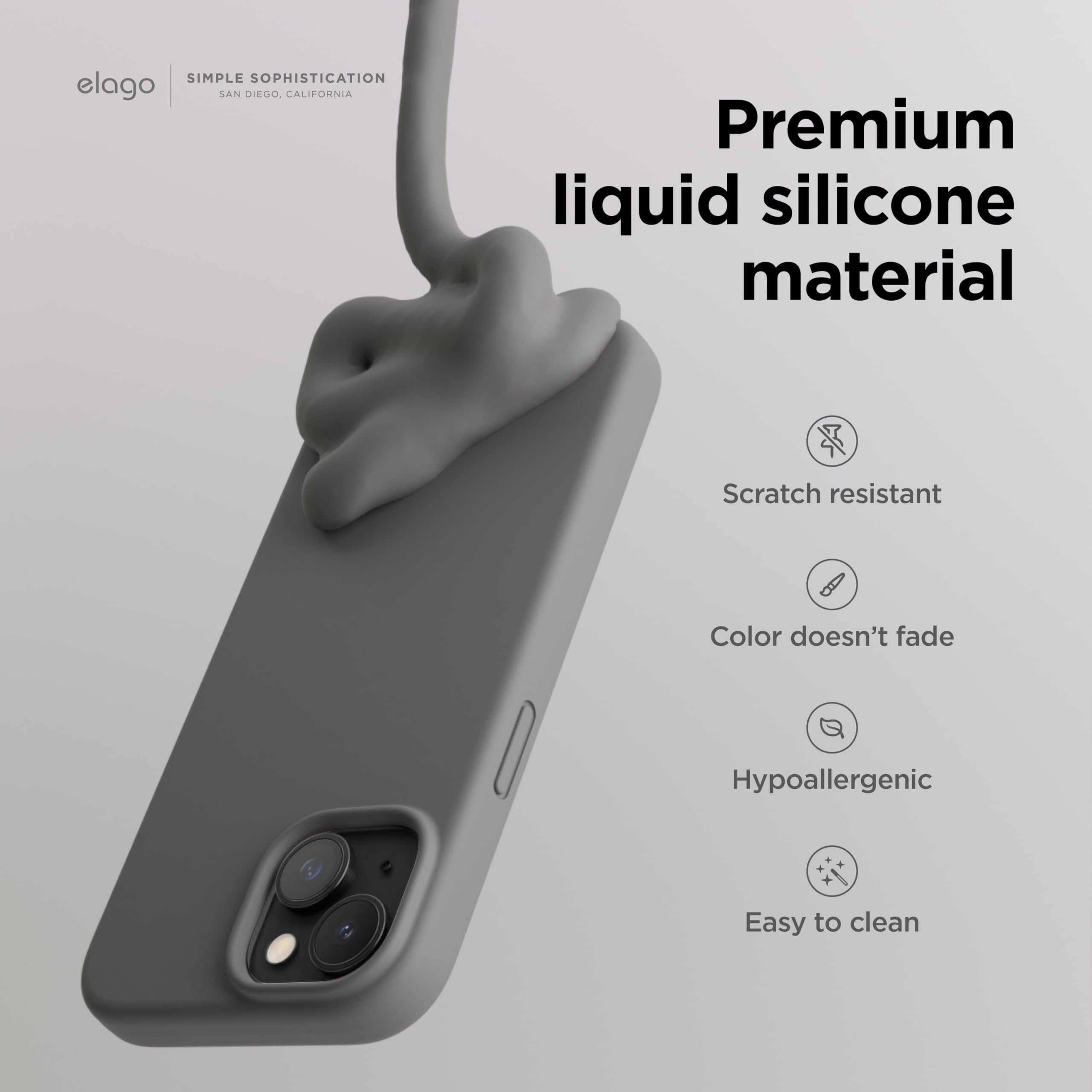 Foto 3 | Funda De Teléfono Elago Liquid Silicone Compatible Con Iphone 15 - Venta Internacional.