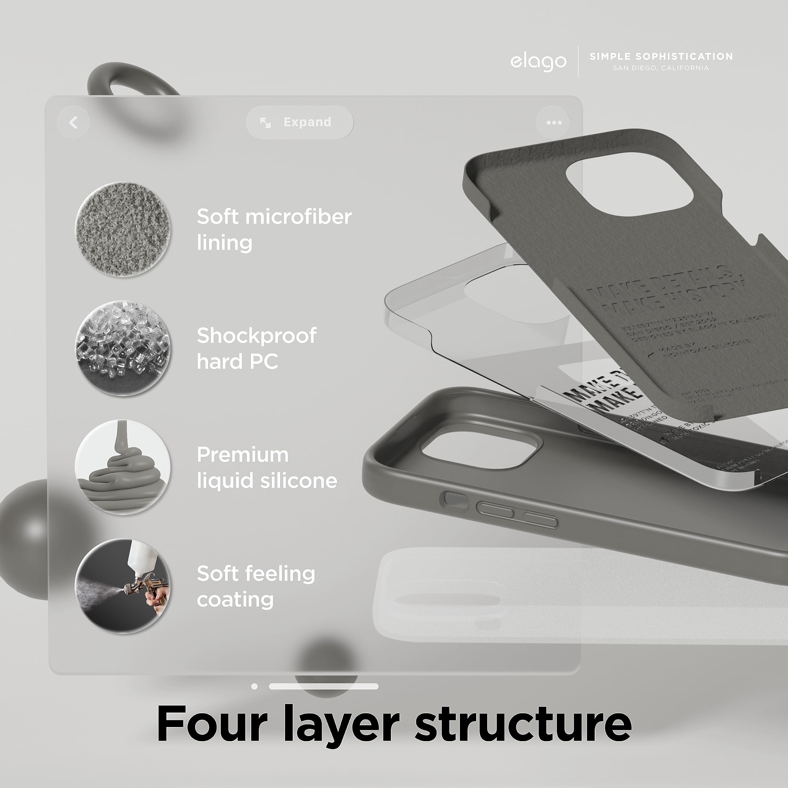 Foto 5 pulgar | Funda De Teléfono Elago Liquid Silicone Compatible Con Iphone 15 - Venta Internacional.