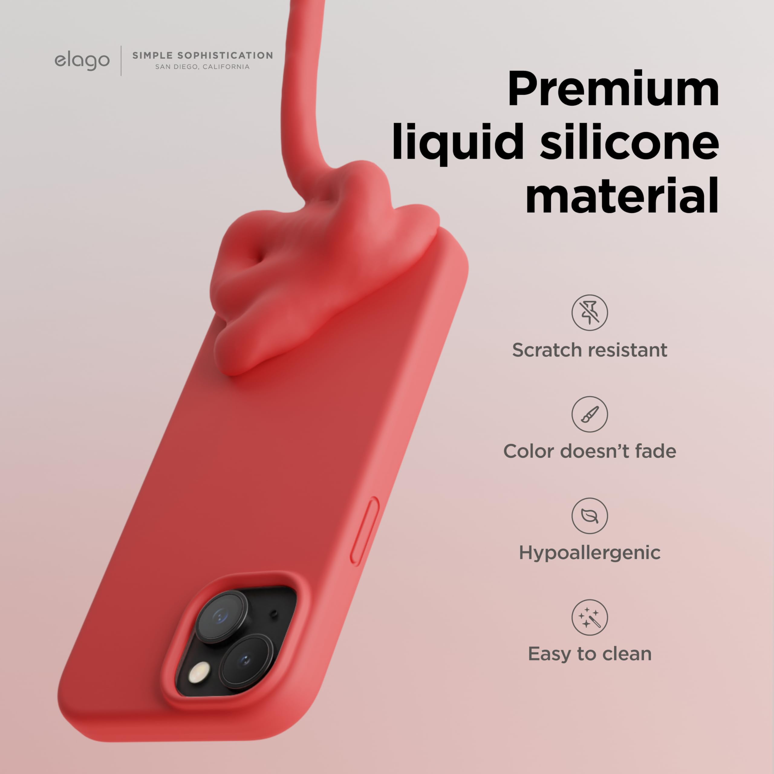 Foto 4 pulgar | Funda De Teléfono Elago Compatible Con Iphone 15 Liquid Silicone R - Venta Internacional.