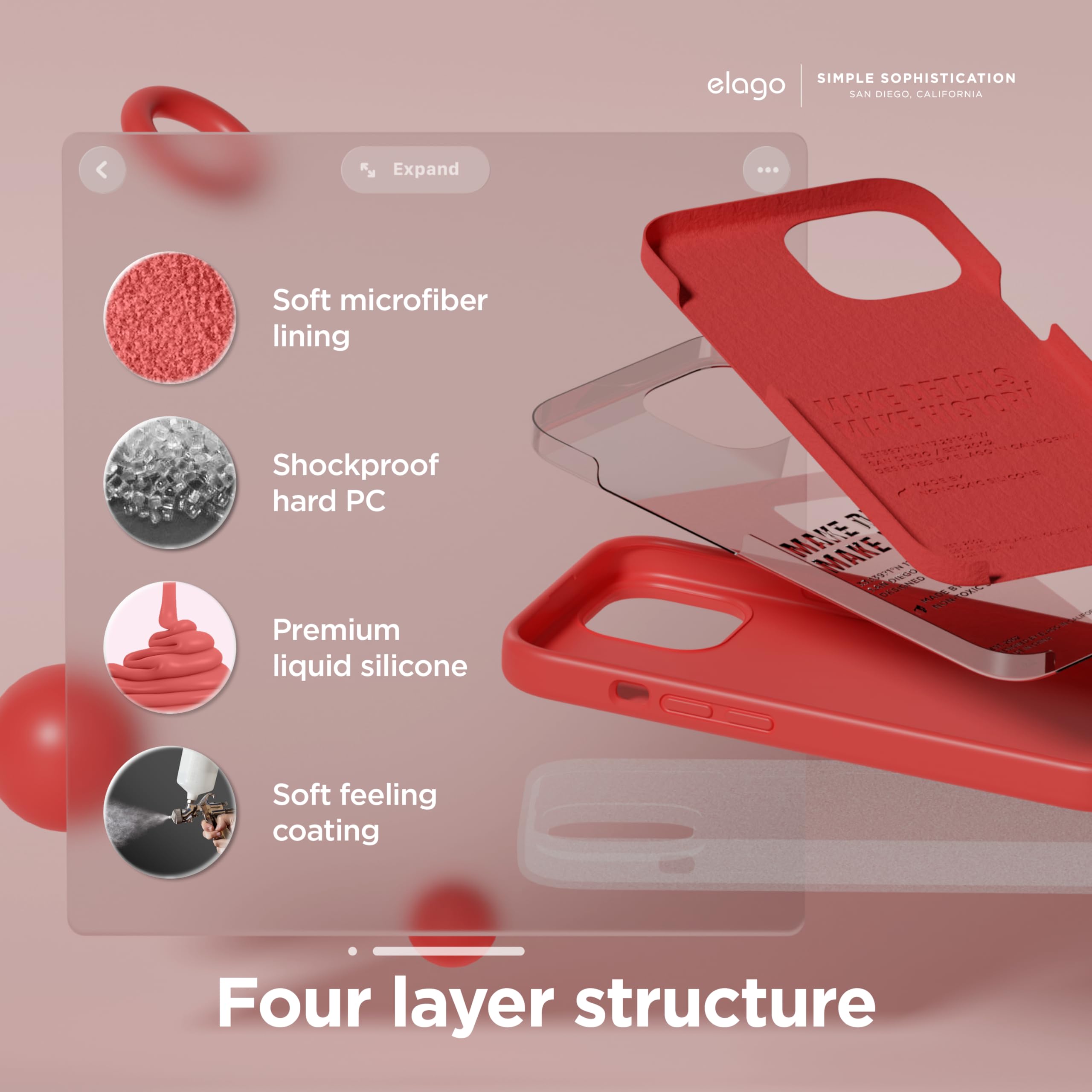 Foto 5 pulgar | Funda De Teléfono Elago Compatible Con Iphone 15 Liquid Silicone R - Venta Internacional.
