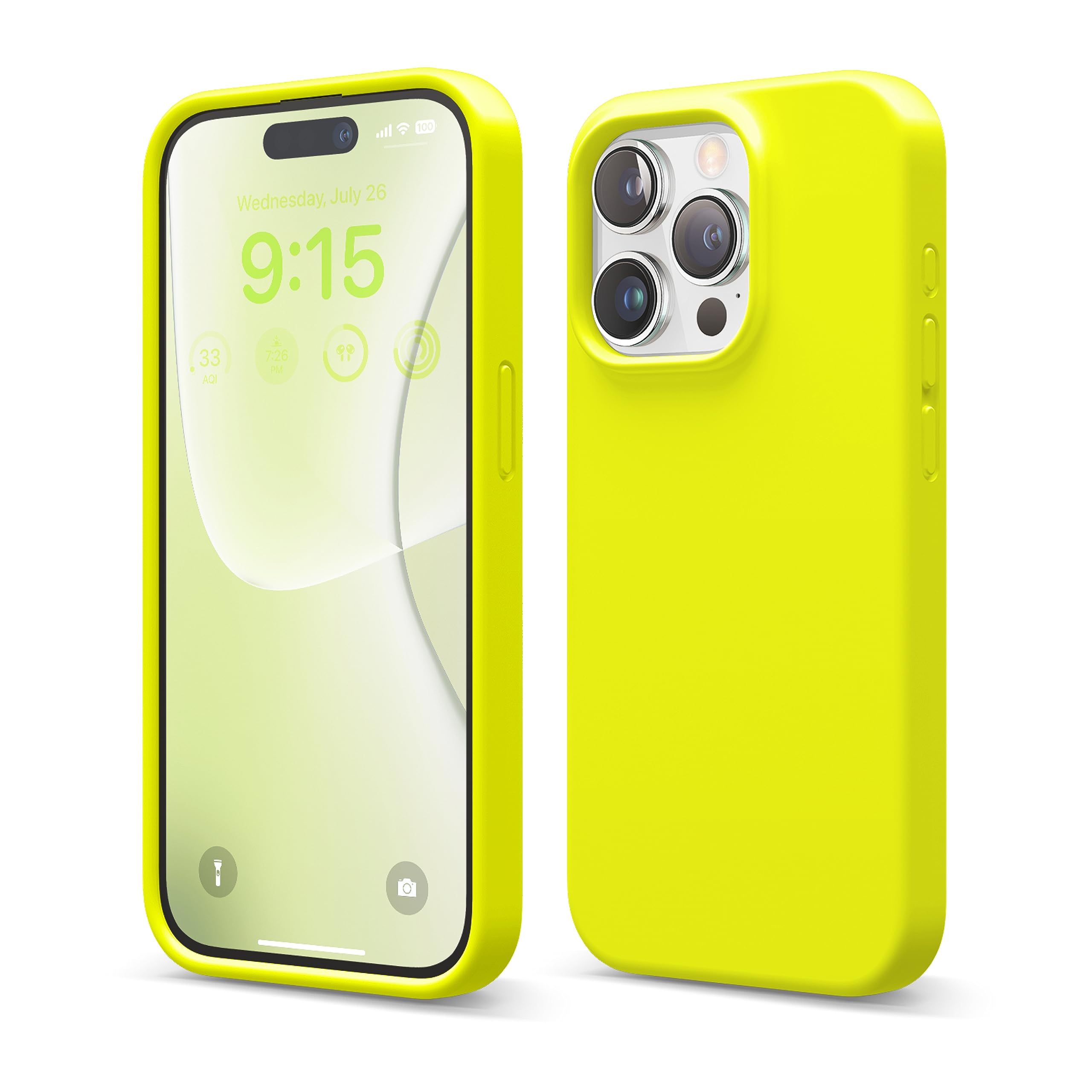 Foto 2 pulgar | Funda De Silicona Líquida Elago Para Iphone 15 Pro - Amarillo - Venta Internacional.