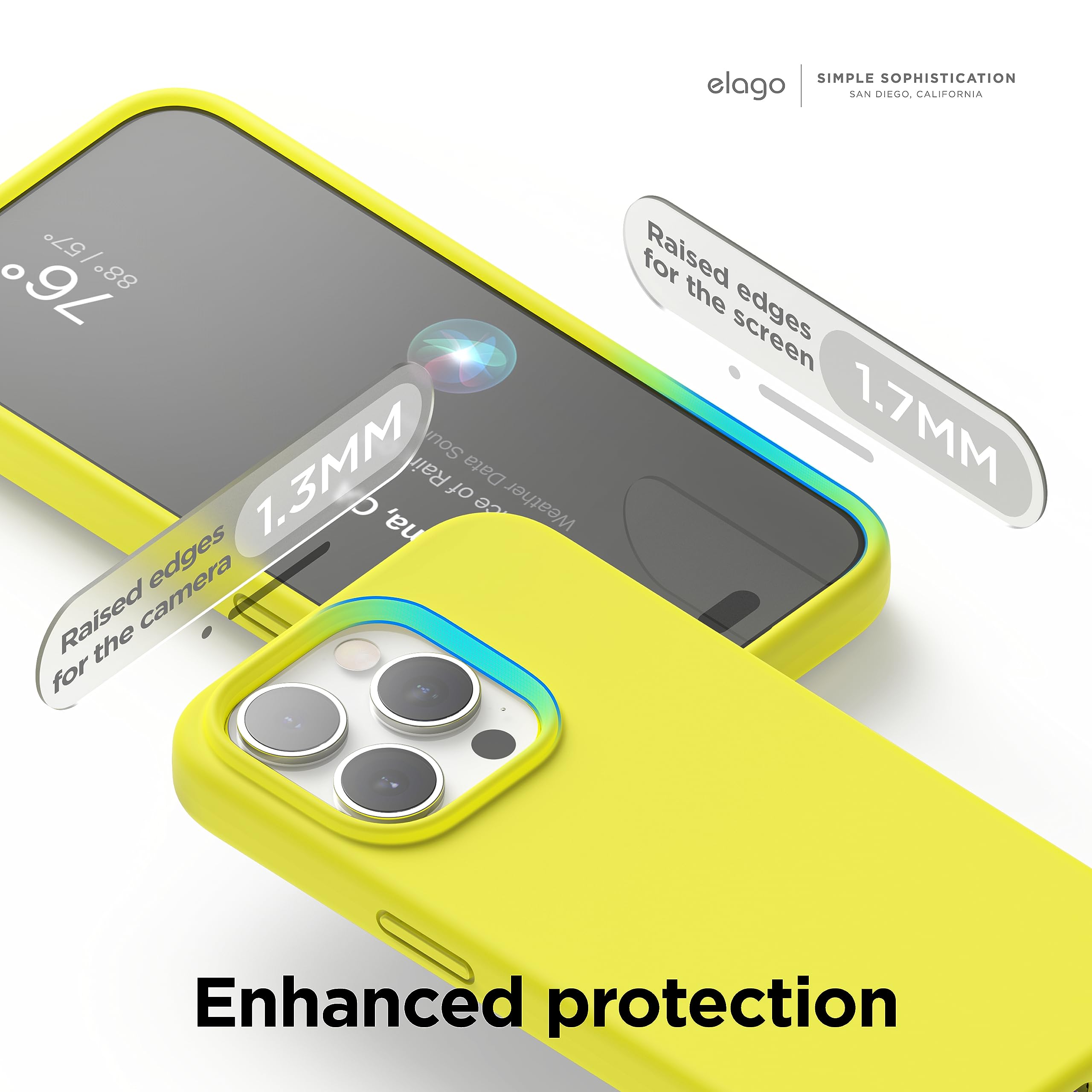 Foto 6 pulgar | Funda De Silicona Líquida Elago Para Iphone 15 Pro - Amarillo - Venta Internacional.