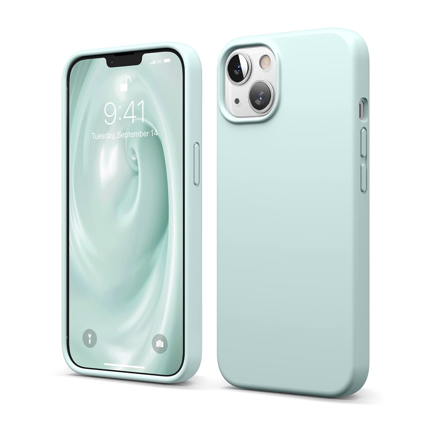 Foto 2 pulgar | Funda De Silicona Líquida Elago Para Iphone 13 De 6.1 Pulgadas, Color Verde Menta - Venta Internacional.
