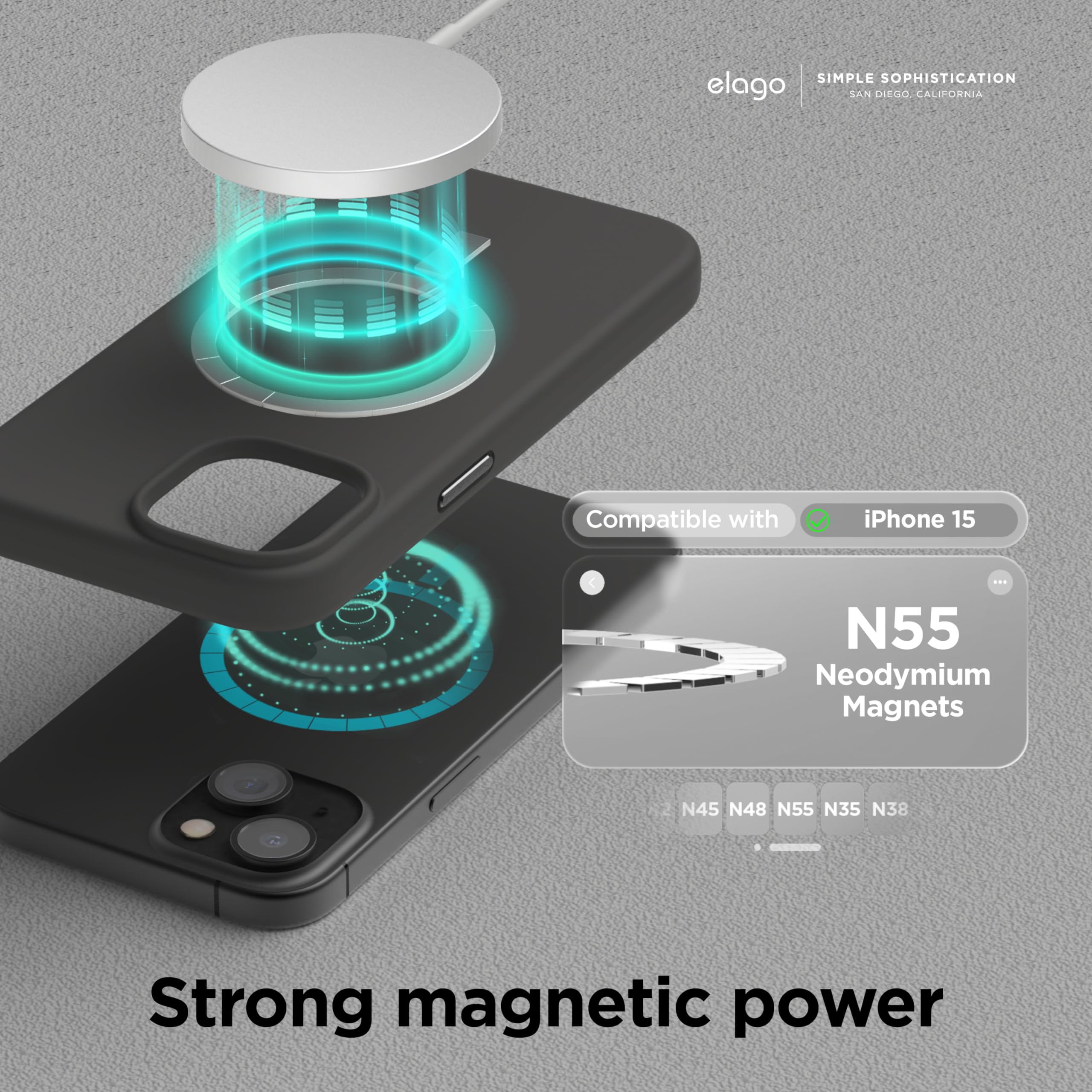 Foto 3 pulgar | Funda De Silicona Magnética Elago Para Iphone 15 6.1 - Venta Internacional.