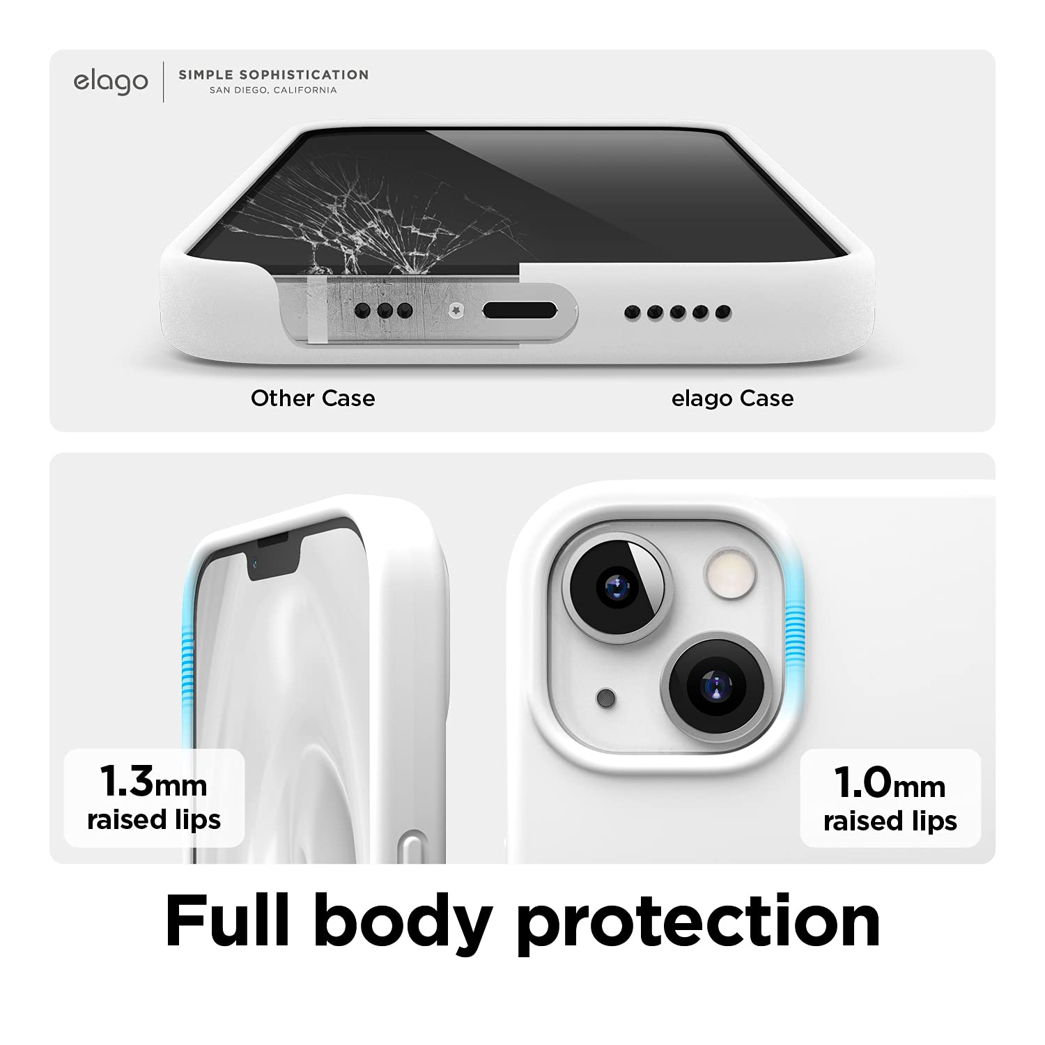 Foto 4 | Funda Elago Liquid Silicone Compatible Con Iphone 13 De 6.1 Pulgadas, Color Blanco - Venta Internacional.