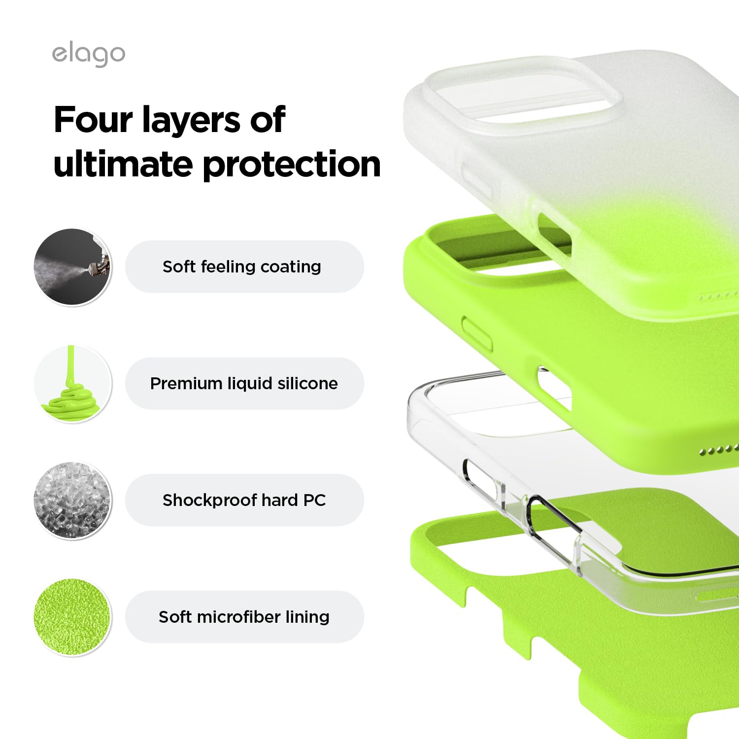 Foto 5 pulgar | Funda Para Teléfono Elago Compatible Con Iphone 16 Pro Max, Color Verde Lima - Venta Internacional.