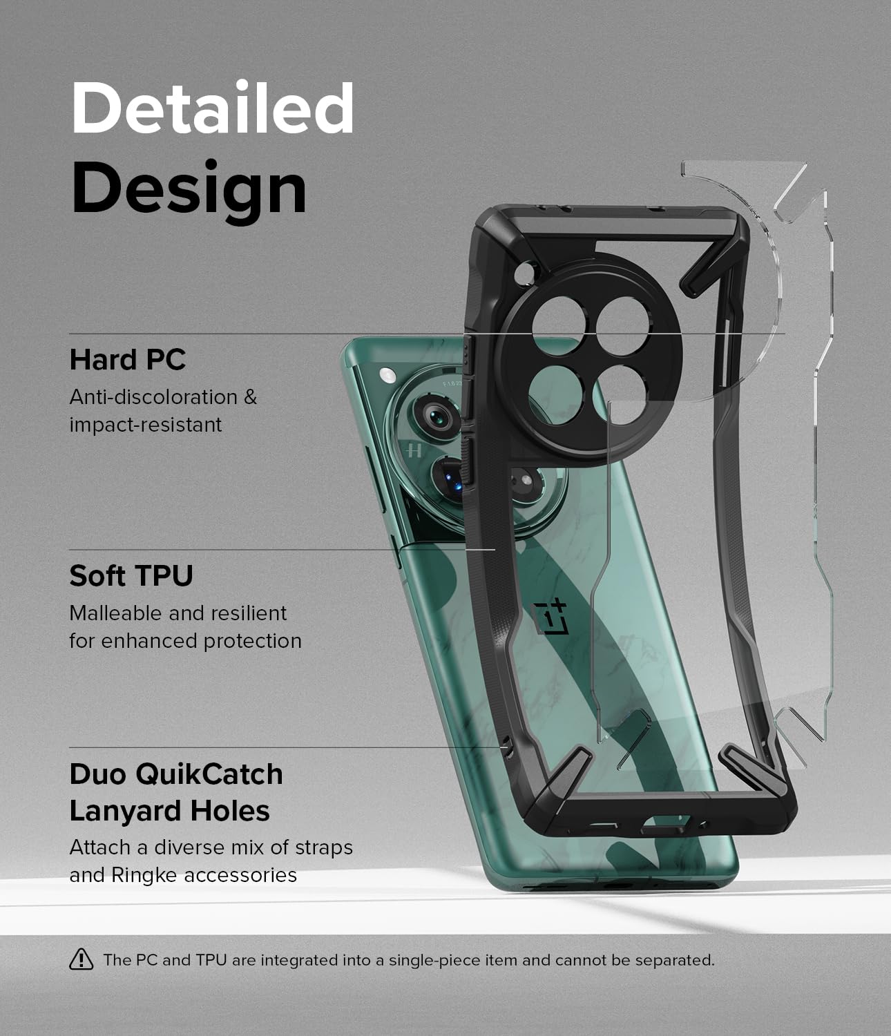 Foto 8 pulgar | Funda Para Teléfono Ringke Fusion-x Compatible Con Oneplus 12 Negra - Venta Internacional.