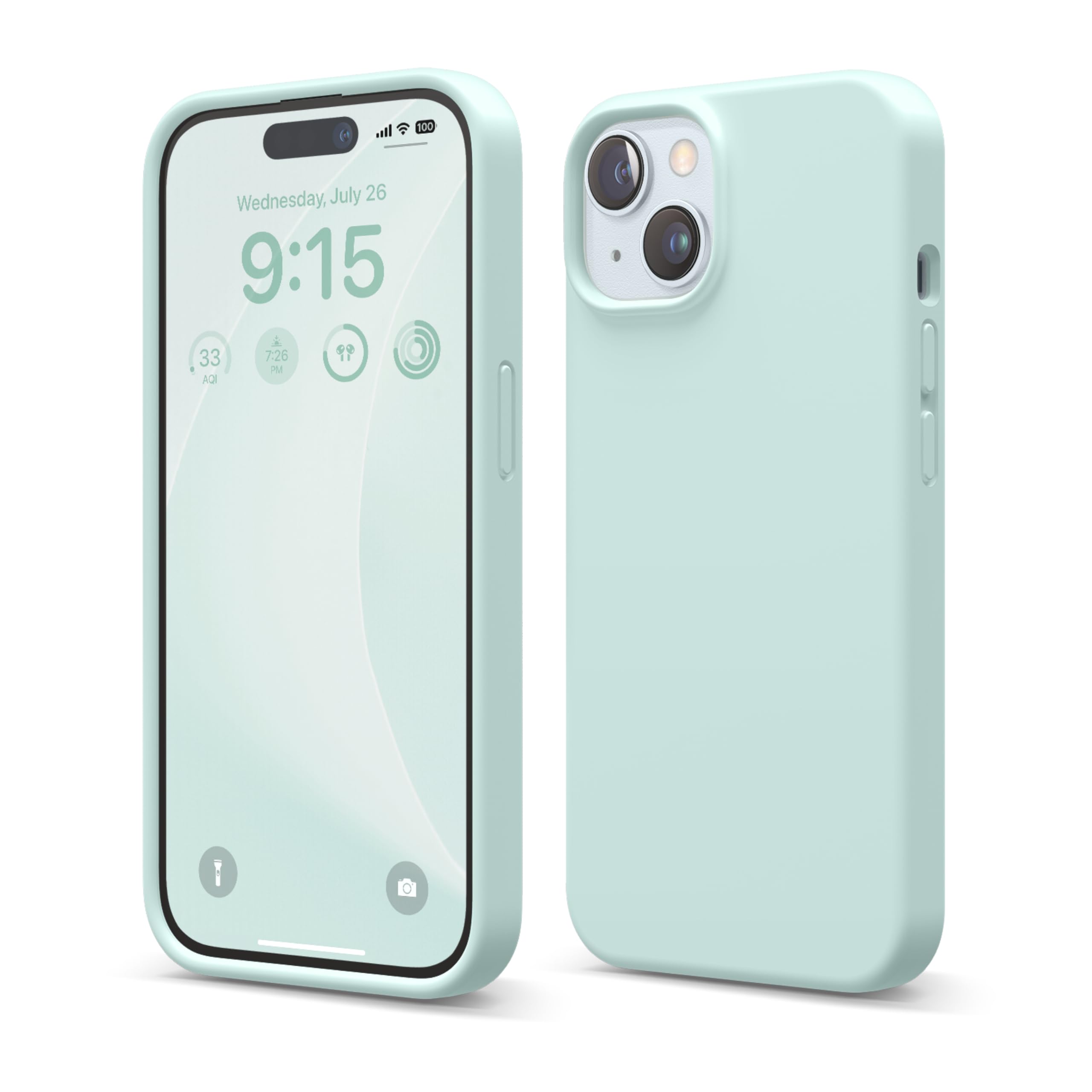 Foto 2 pulgar | Funda De Silicona Líquida Elago Para Iphone 15, Color Verde Menta - Venta Internacional.